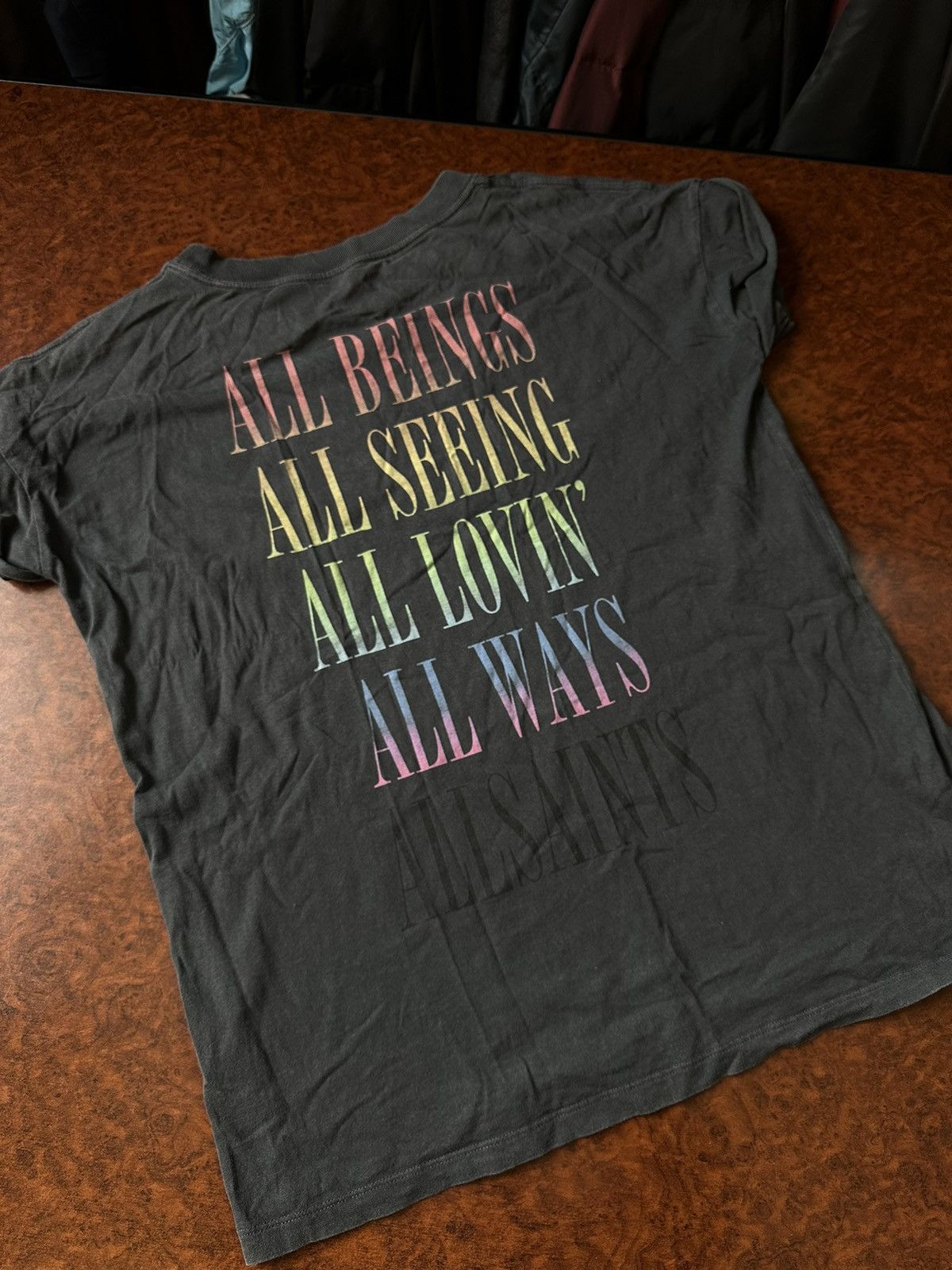 Allsaints × If Six Was Nine AllSaints Tee Shirt Double Sided Logo BIG RAINBOW MONO Size US M / EU 48-50 / 2 - 2 Thumbnail