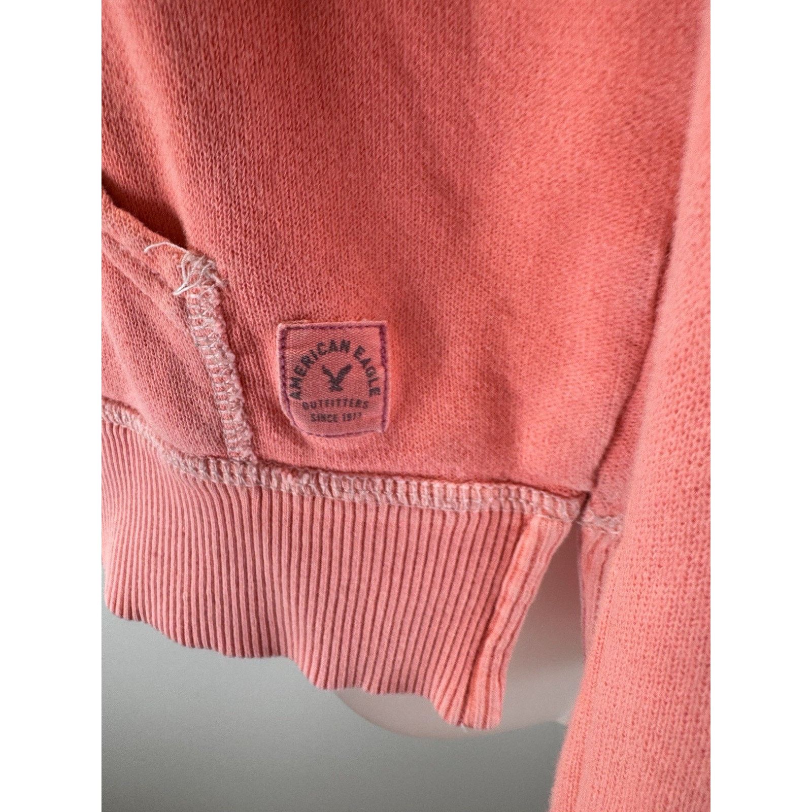 American Eagle Outfitters American Eagle Outfitters Lace Up Hoodie Peach Pink Size S Size S / US 4 / IT 40 - 2 Thumbnail