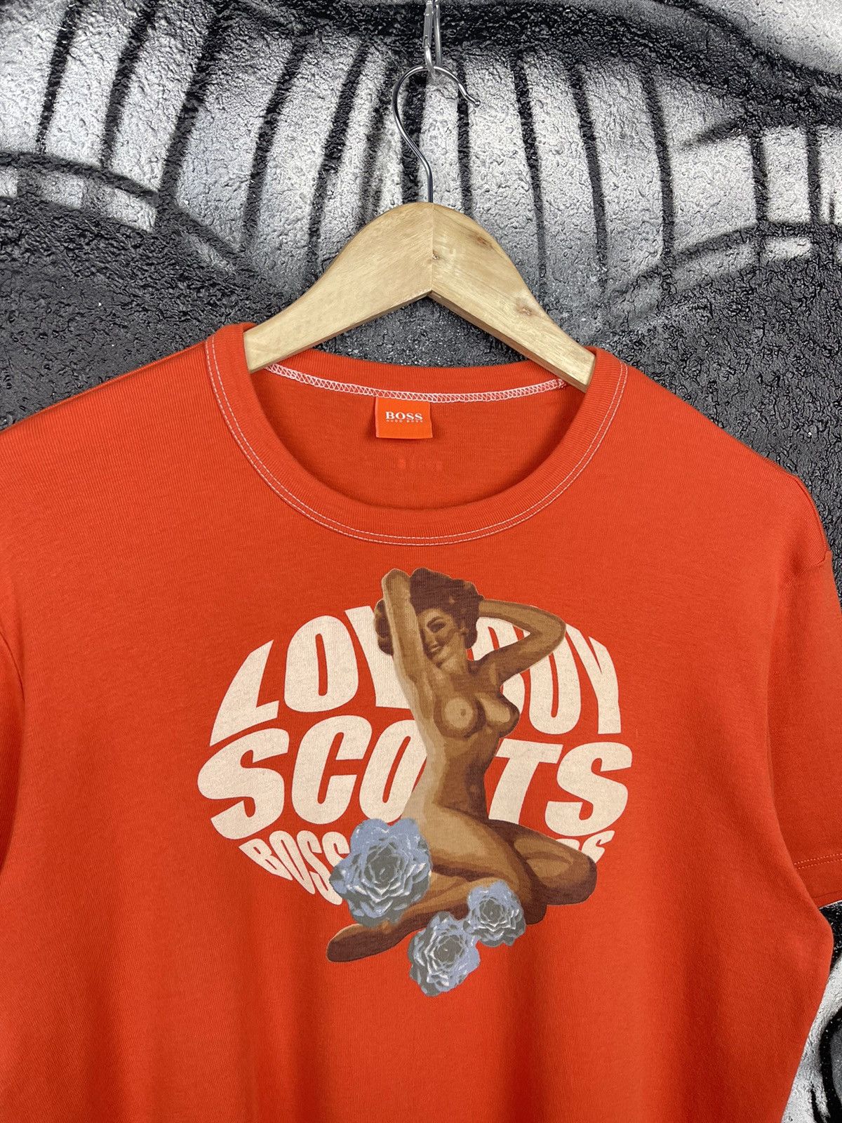 Hugo Boss Hugo Boss Y2K Orange Cotton Lady’s Front Printed Logo T-Shirt Size Large Size L / US 10 / IT 46 - 4 Thumbnail