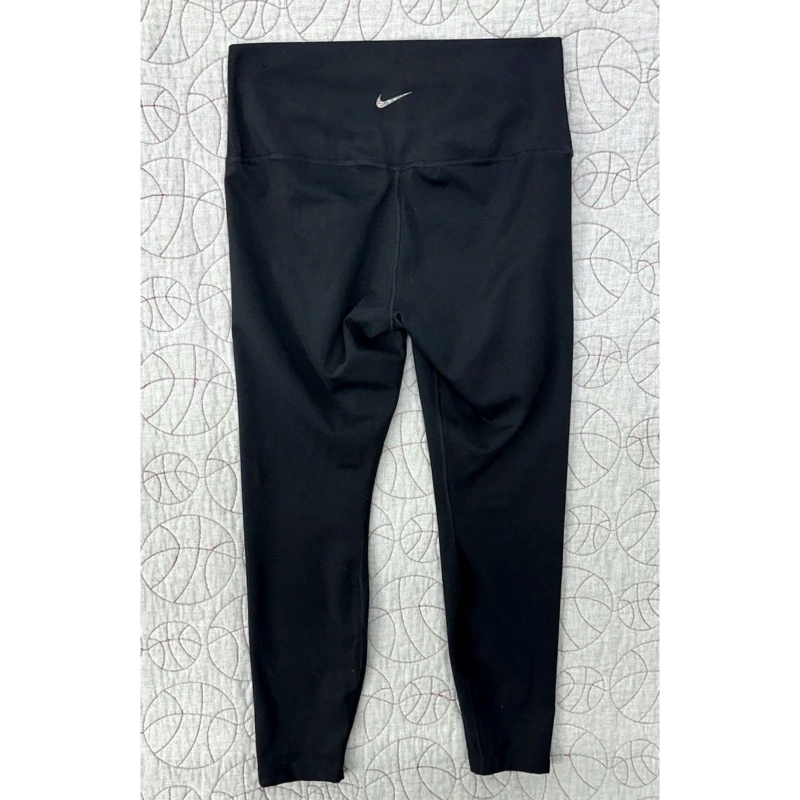 Nike Nike Womens Yoga Pants DM7023-010 Black 7/8 High Rise Tight Fit Leggings Size L Size 36" / US 14 / IT 50 - 6 Thumbnail