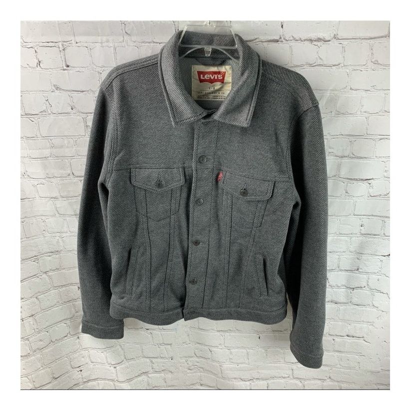 Levi's Levi's French Terry Soft Shell Knit Trucker Jacket Size L Size US L / EU 52-54 / 3 - 2 Thumbnail