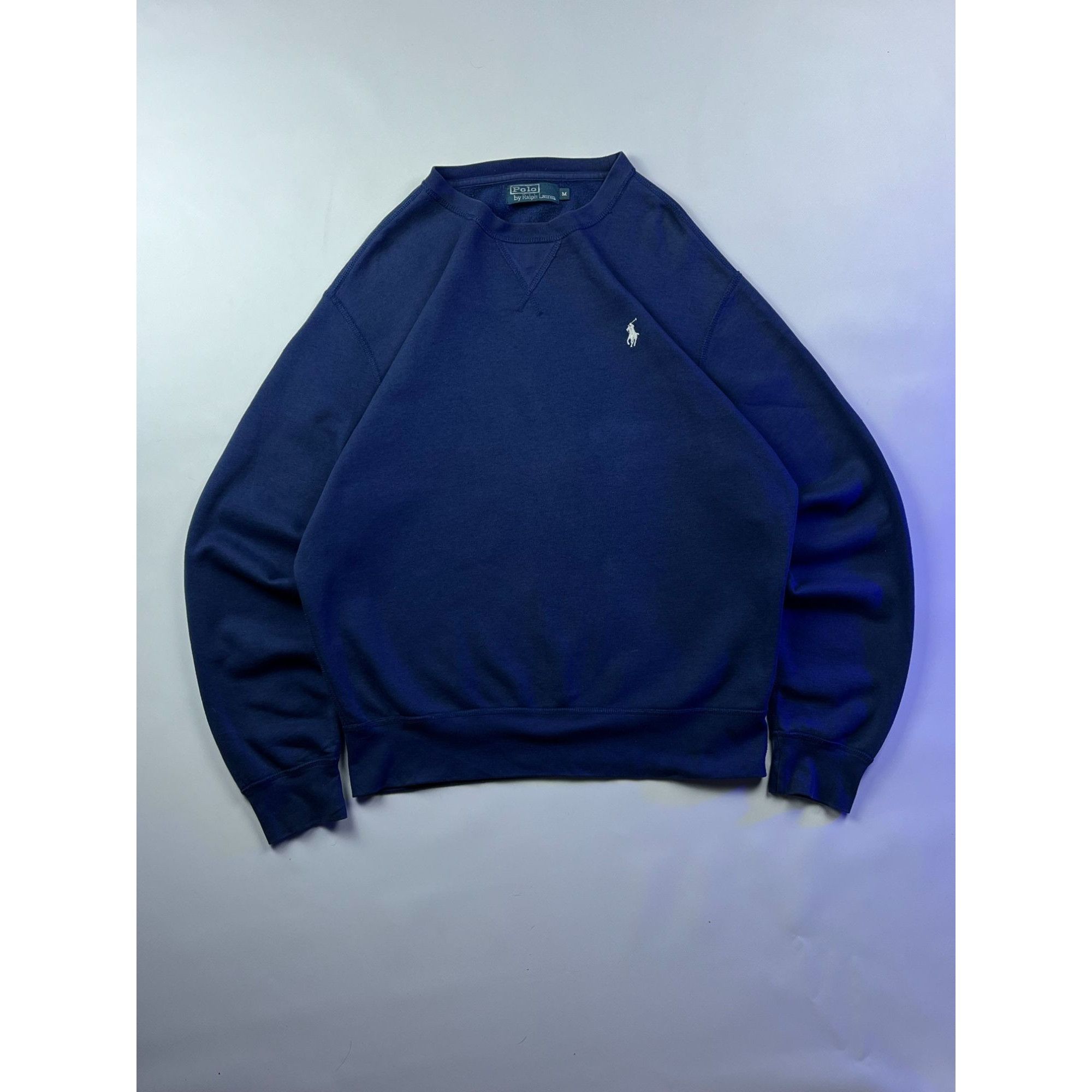Ralph Lauren × Vintage Polo Ralph Lauren Navy Blue Crewneck Sweatshirt Size US M / EU 48-50 / 2 - 1 Thumbnail