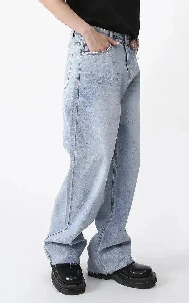 Japanese Brand Retro Thin Casual Wide Leg Blue Jean Size US 32 / EU 48 - 3 Thumbnail