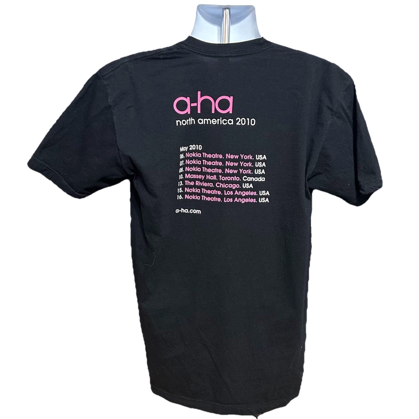 Vintage a-ha Crew Neck Shirt Men Large Black Short Sleeve Rock Logo 2010 Farewell Tour Size US L / EU 52-54 / 3 - 4 Thumbnail