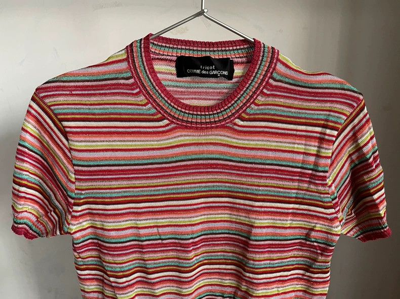 Comme des Garcons Comme des Garcons size 均码 Colored striped knitted short-sl Size S / US 4 / IT 40 - 3 Thumbnail