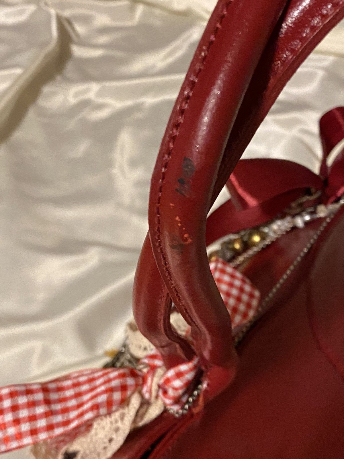 Vintage Vintage coquette leather red shoulder bag Size ONE SIZE - 8 Thumbnail