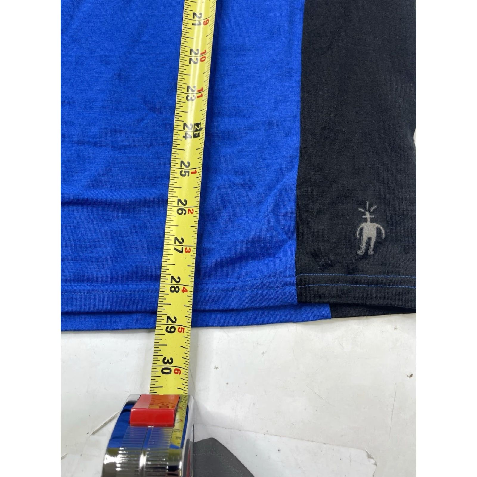 Smartwool Smartwool Base Layer 1/4 Zip Men L Large Blue Black Merino Wool Pullover Shirt Size US L / EU 52-54 / 3 - 6 Thumbnail