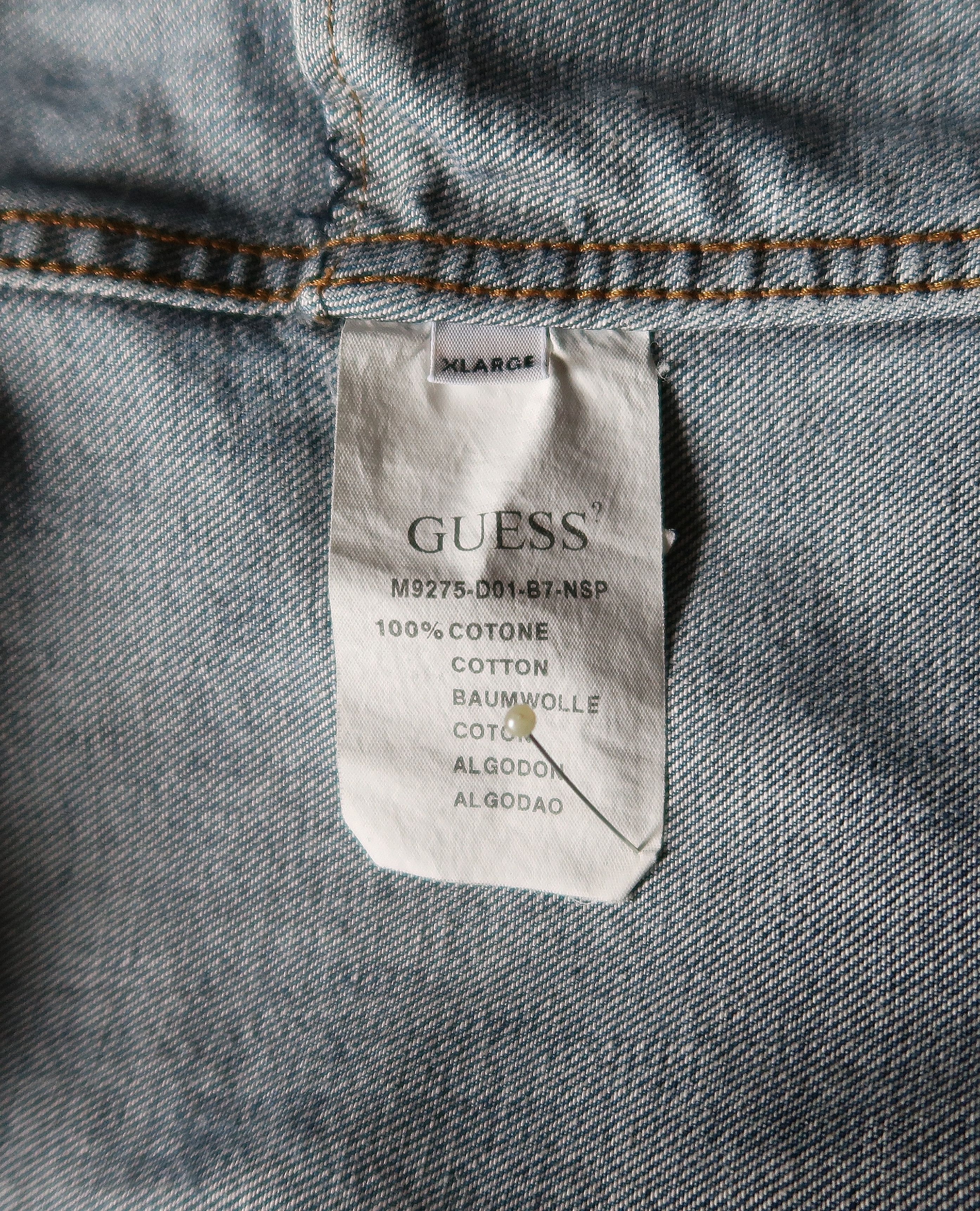 Guess × Vintage Vintage Jeans Denim Vintage Blue Trucker Jacket Size US XL / EU 56 / 4 - 8 Thumbnail
