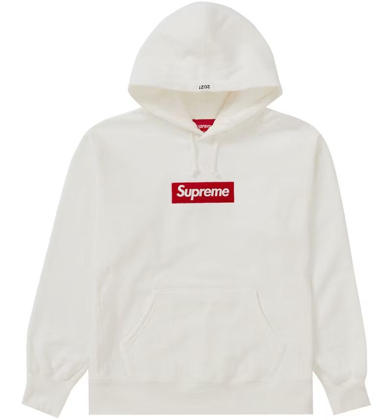 Supreme Supreme WHITE BOGO XL 2021 hoodie Used 7/10 size XL Size US XL / EU 56 / 4 - 2 Thumbnail