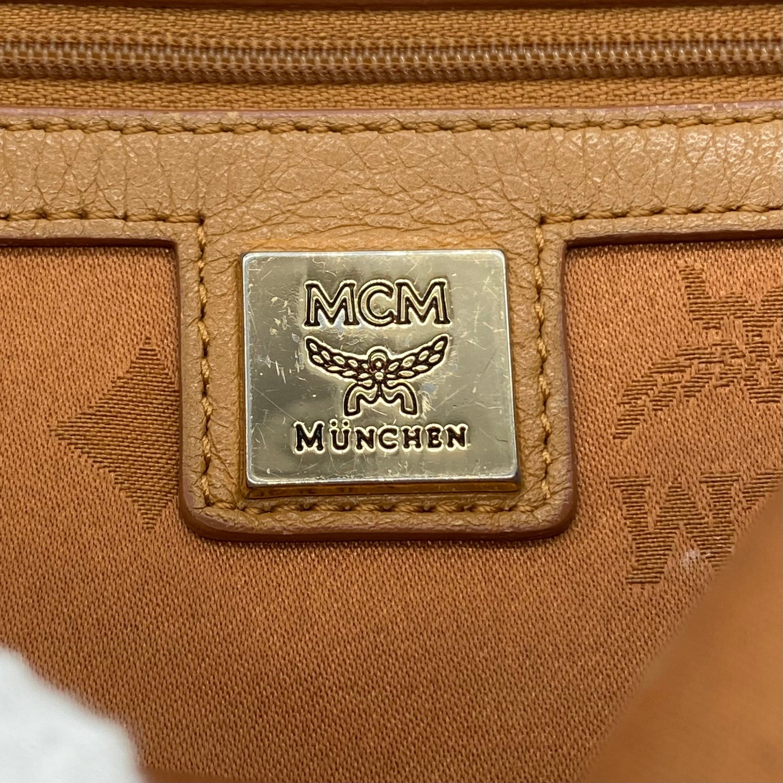 MCM MCM Visetos mini Backpack Cognac Size ONE SIZE - 6 Thumbnail
