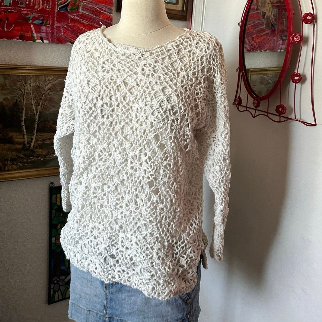 Other colleens collectibles whute knite long sleeve shirt Size M / US 6-8 / IT 42-44 - 2 Thumbnail