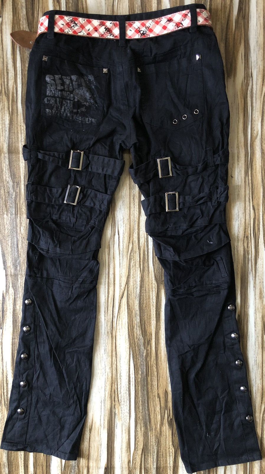 パンツ sexpotrevenge bondageprintpants y2k punk 20471120 Sex Pot Revenge Bondage Cargo Julius Pants | Grailed