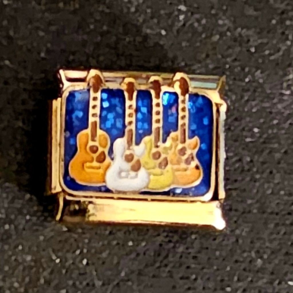 Handmade Gold Plated 3 Guitar Italian Charm Size ONE SIZE - 1 Preview