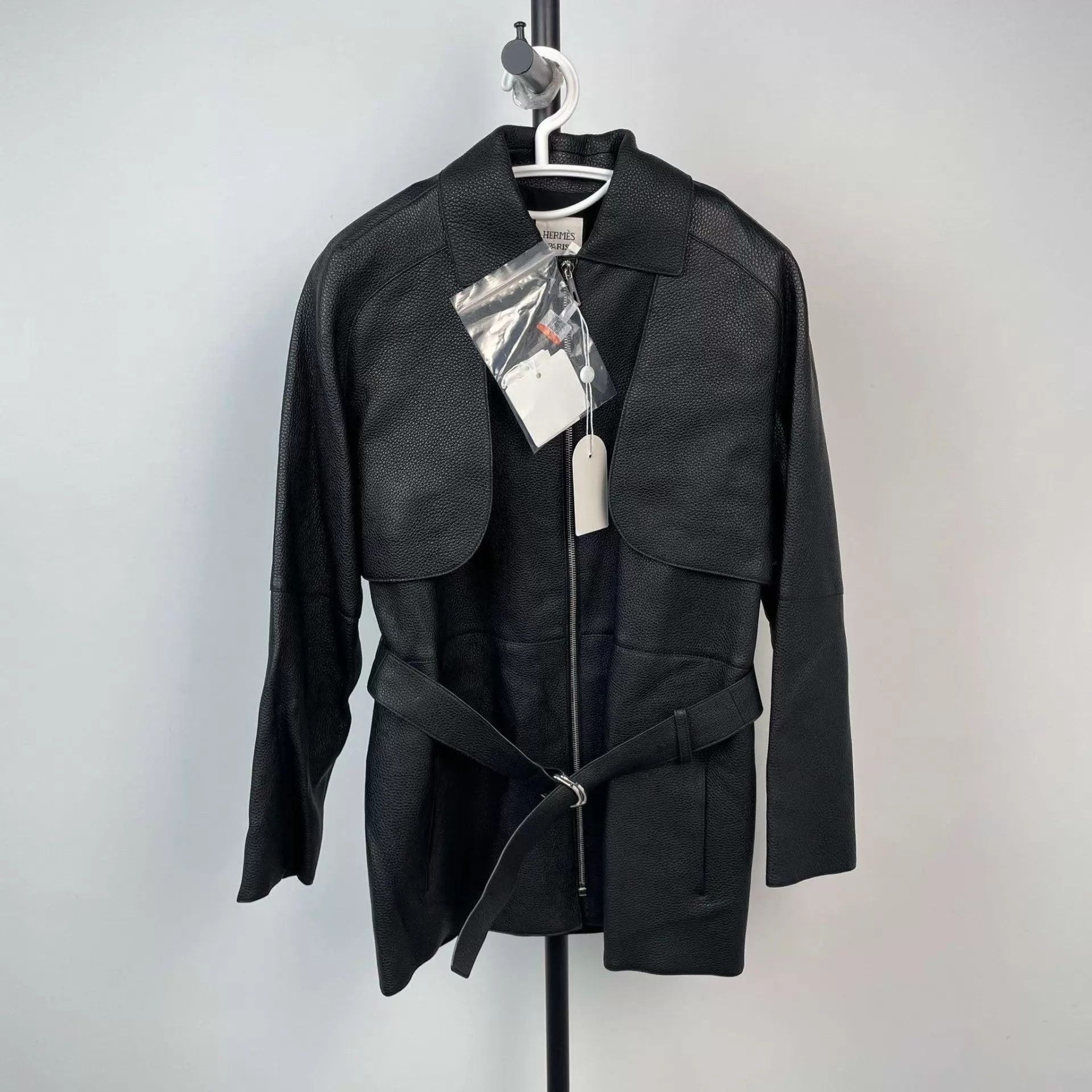 Hermes Mint Hermès Deerskin Jacket EU36 Black Size XS / US 0-2 / IT 36-38 - 1 Thumbnail