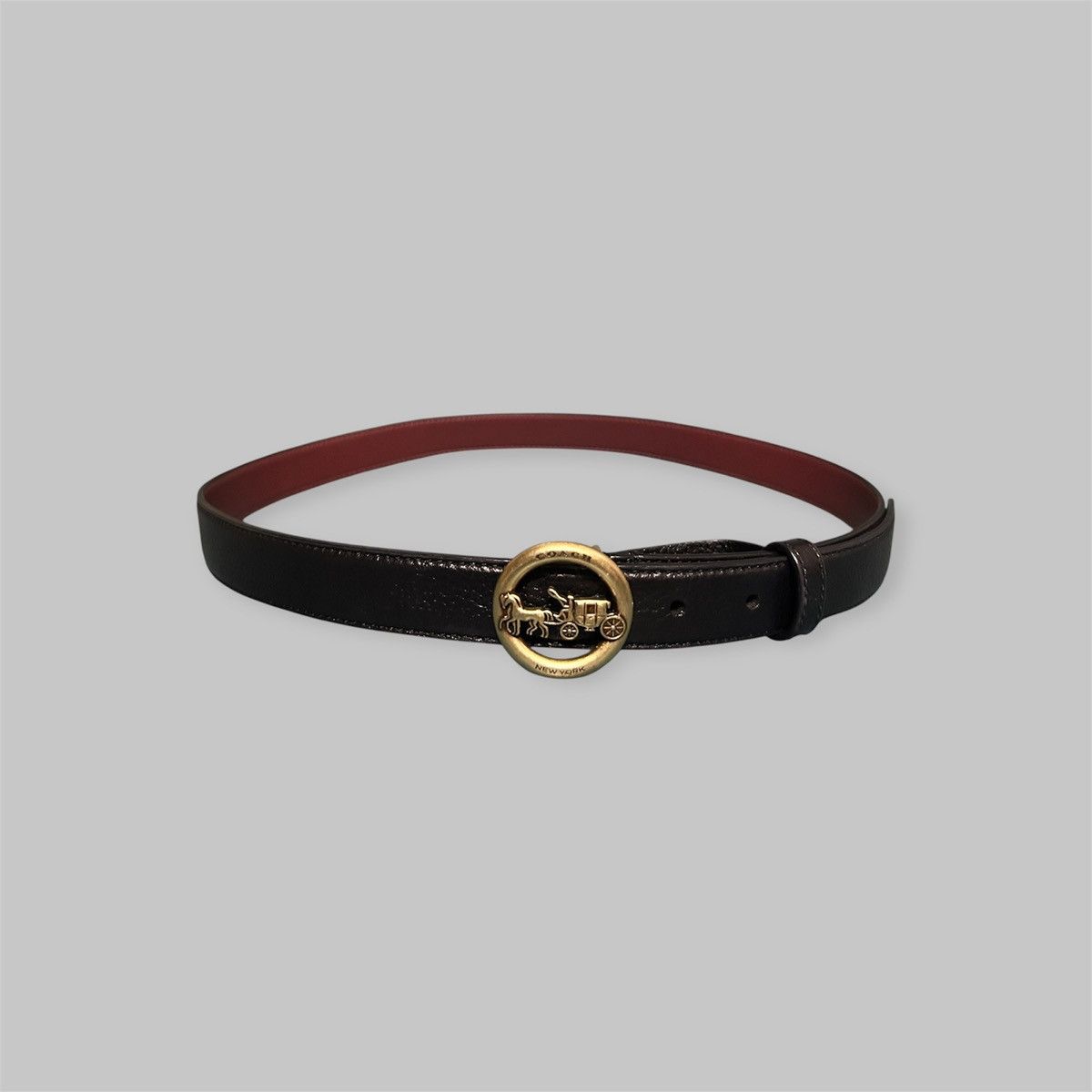 Coach Coach Horse And Carriage Leather Belt Size ONE SIZE - 2 Thumbnail