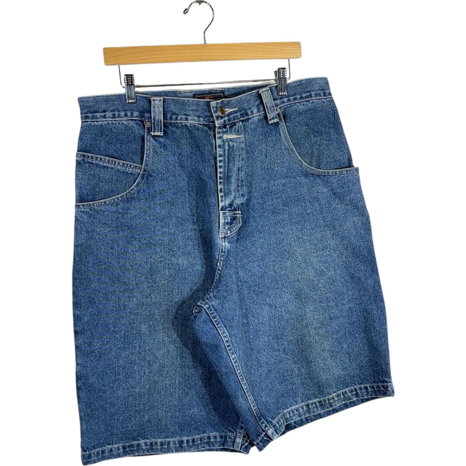 Route 66 Vintage Route 66 Denim Carpenter Shorts 36 x 12 Size US 36 / EU 52 - 4 Thumbnail