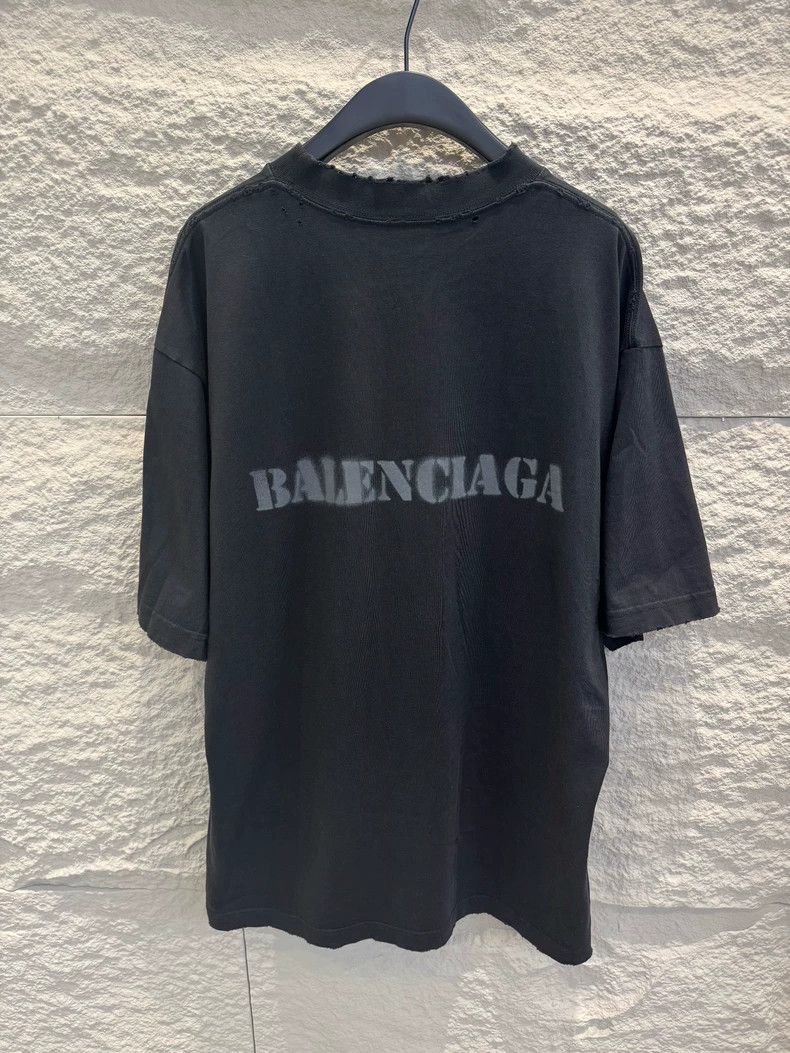 Balenciaga Balenciaga SS24 Letter Print Loose Fit Round Neck Short Sl Size US M / EU 48-50 / 2 - 2 Thumbnail
