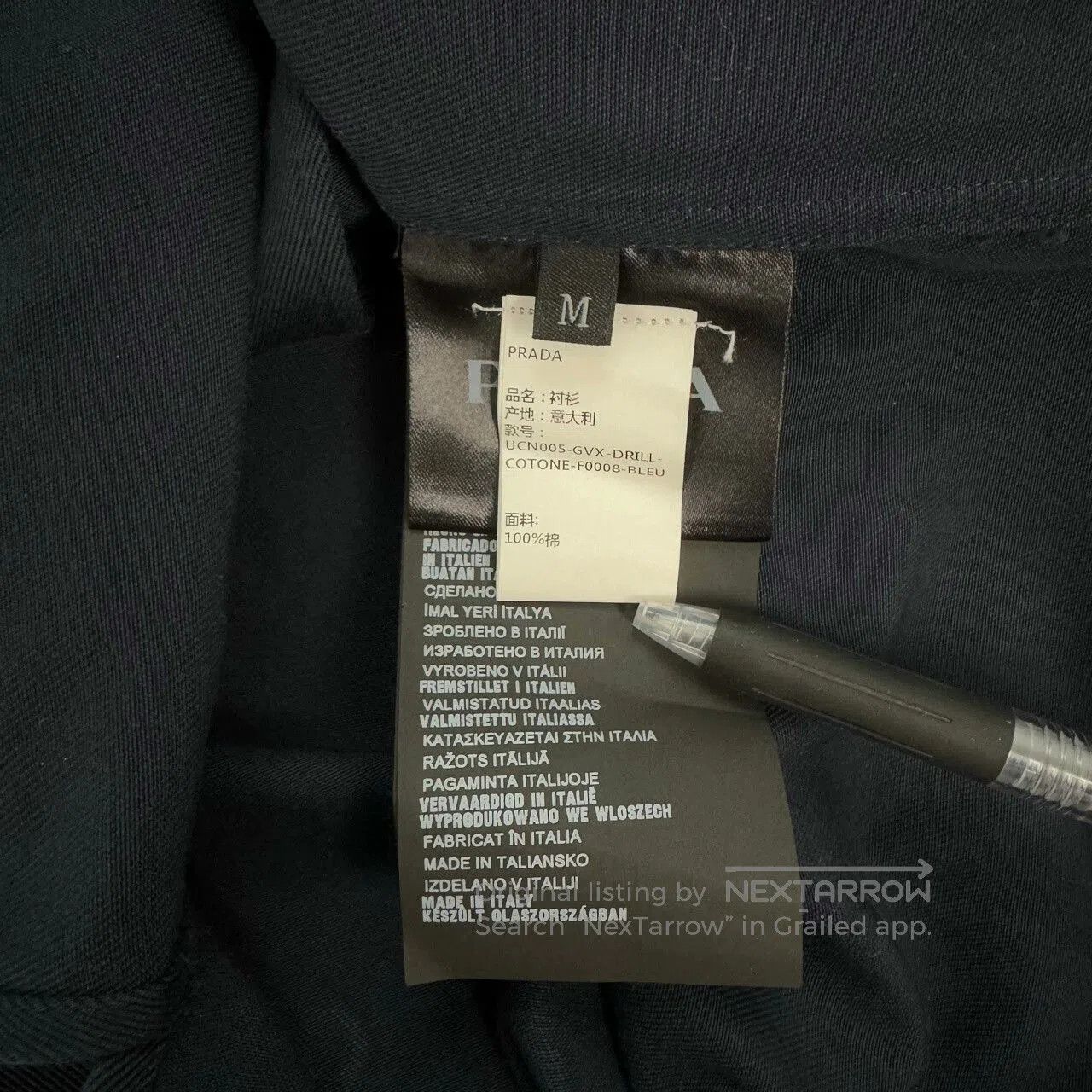 Prada Prada Navy Blue Work Shirt Size M. Size US M / EU 48-50 / 2 - 4 Thumbnail