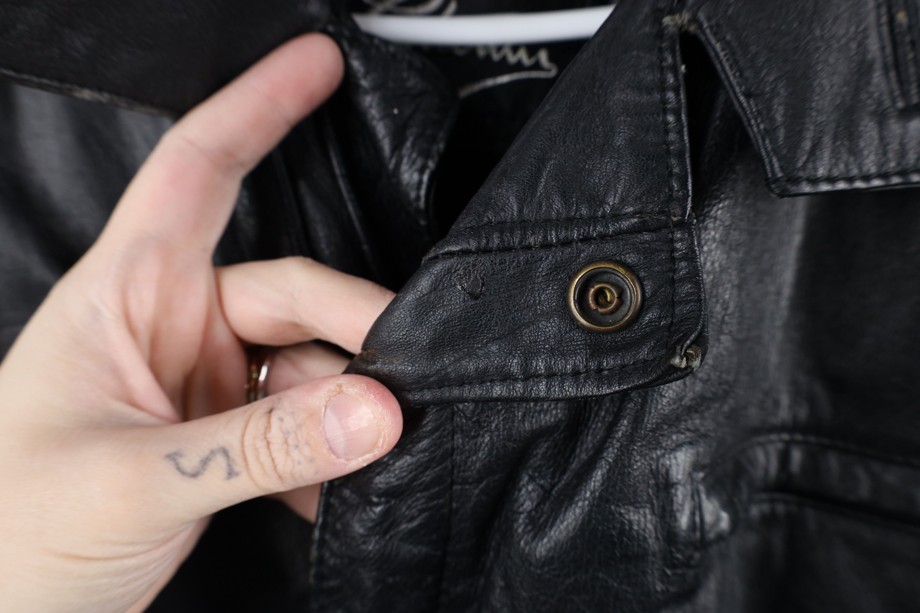 Vintage Vintage 80s 90s Streetwear Leather Cafe Racer Bomber Jacket Size US XXL / EU 58 / 5 - 6 Thumbnail