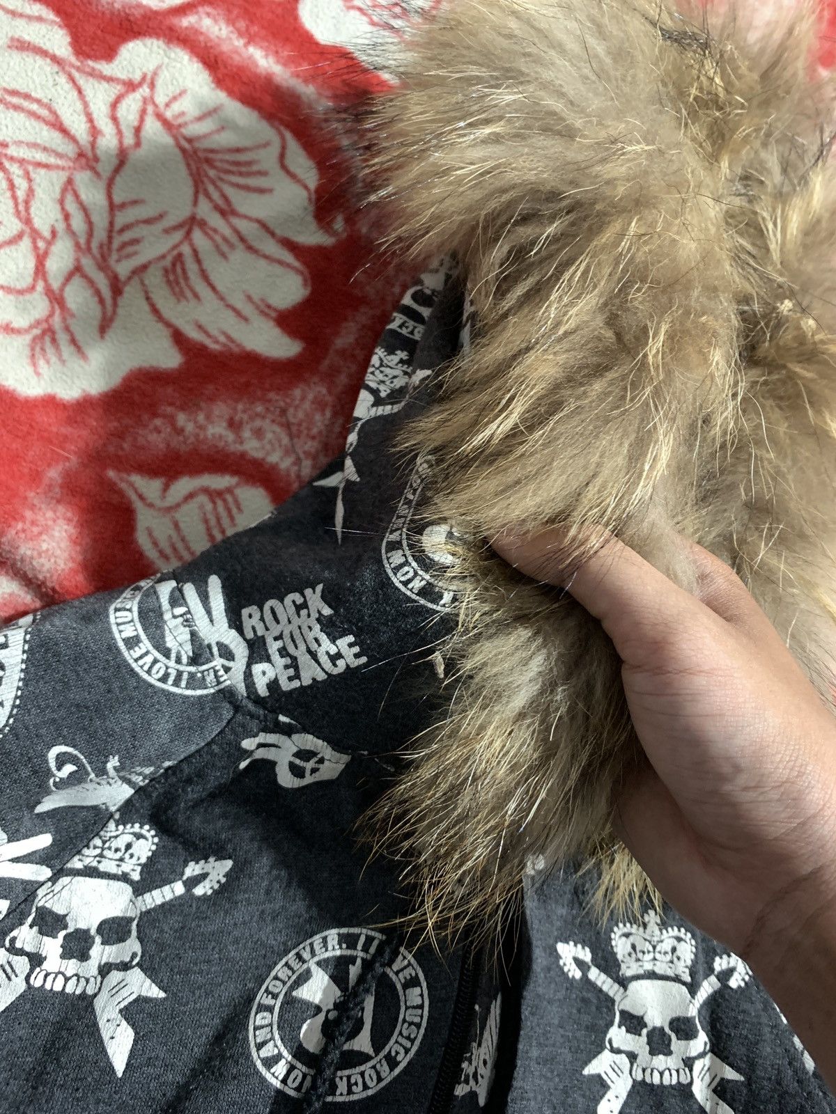 Japanese~ pf 205 skull zipper hoodie fur if six LGB style