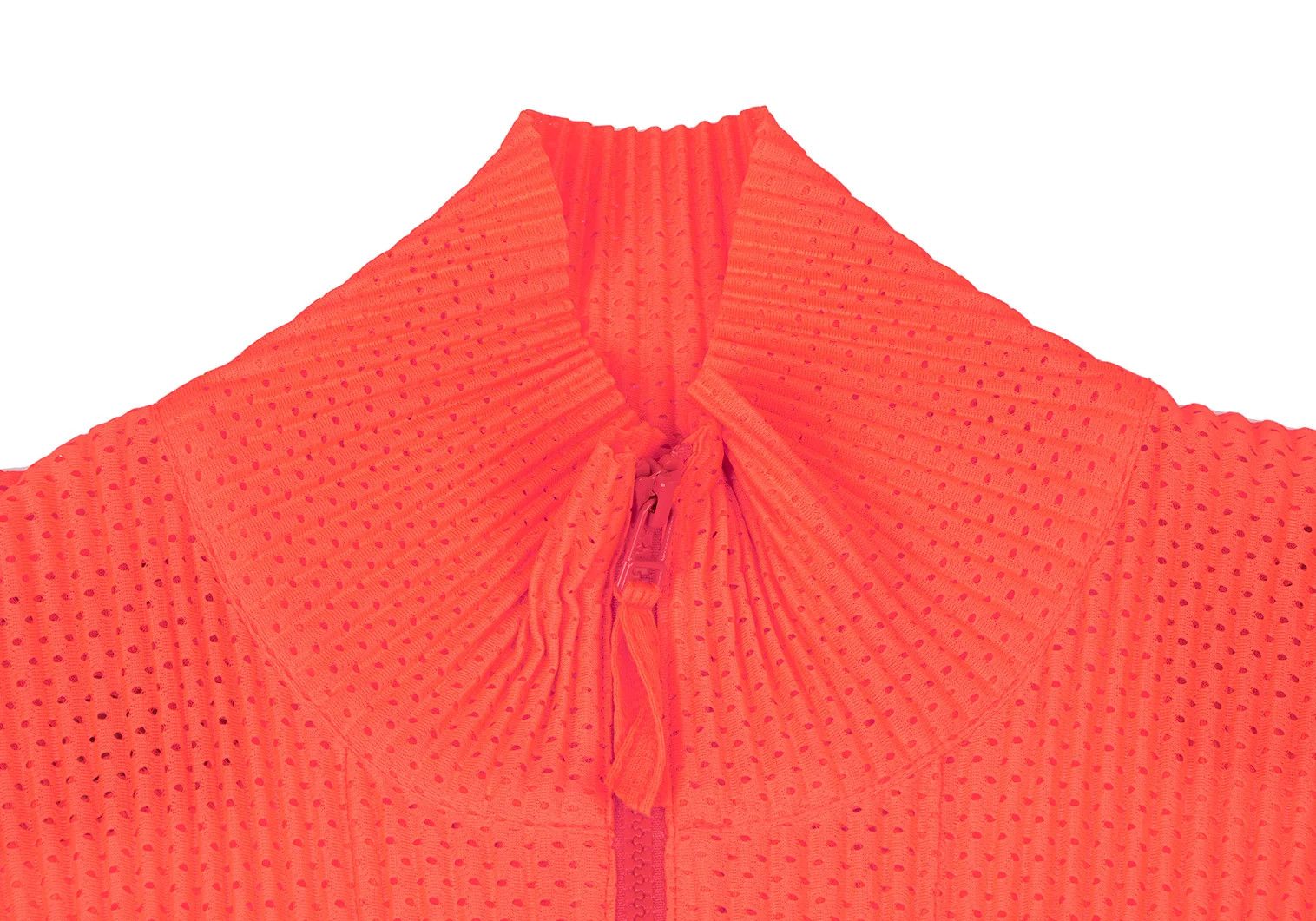 Issey Miyake Mesh Pleats Zip Jacket in Orange 4 Size US XL / EU 56 / 4 - 6 Thumbnail