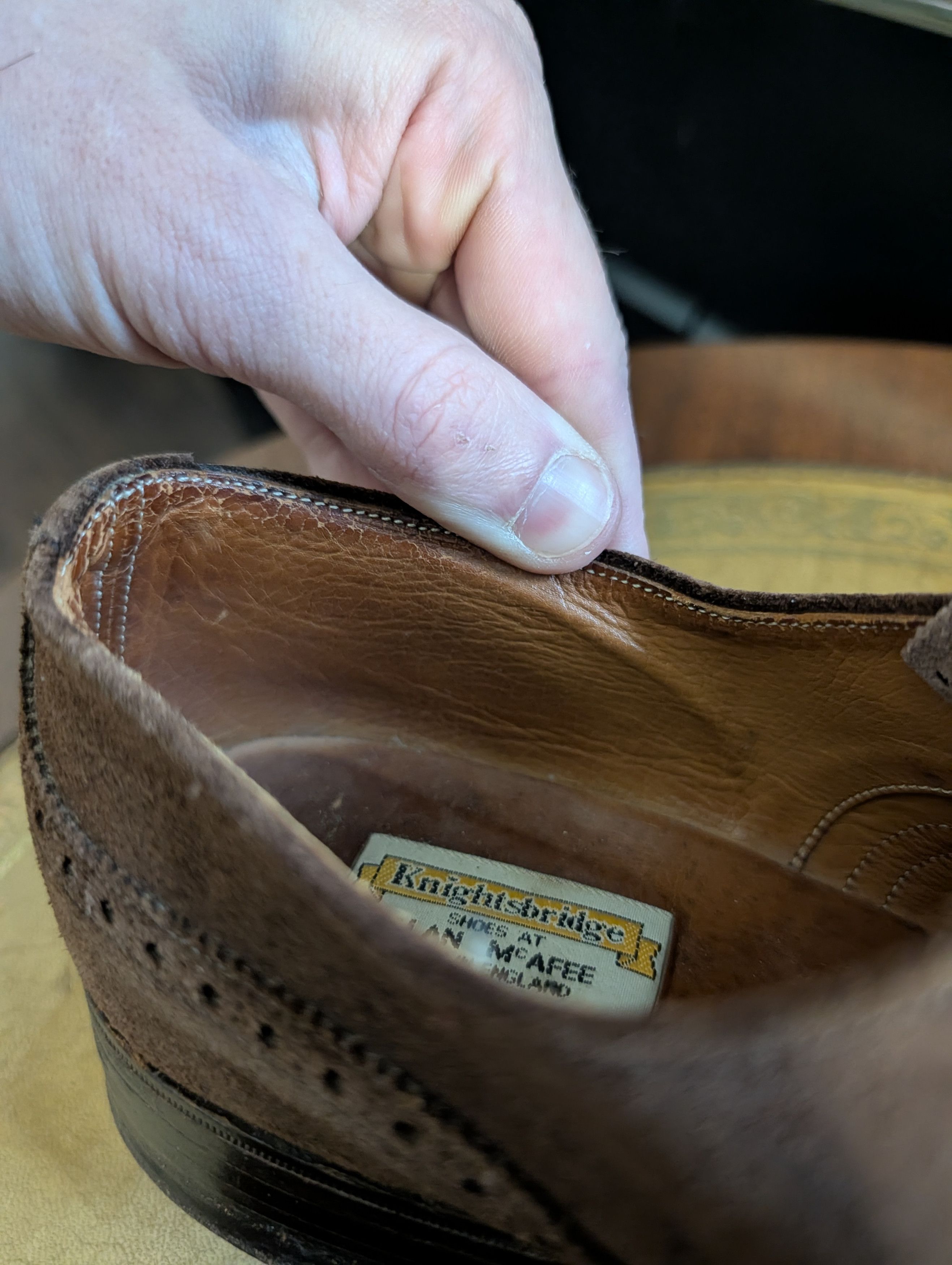 Knightsbridge ALAN MCAFEE Brown suede leather brogues England 8.5 Size US 8.5 / EU 41-42 - 11 Thumbnail