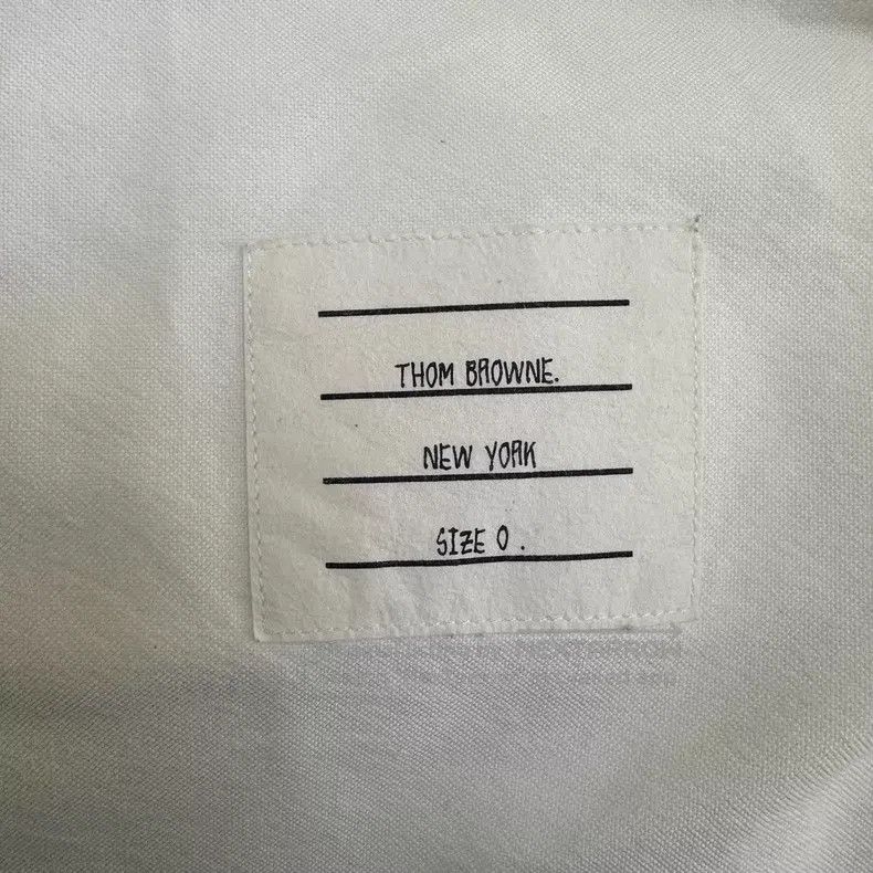 Thom Browne Thom Browne Three-Color Stripe Shirt in White Oxford Cloth Size US XS / EU 42 / 0 - 7 Thumbnail