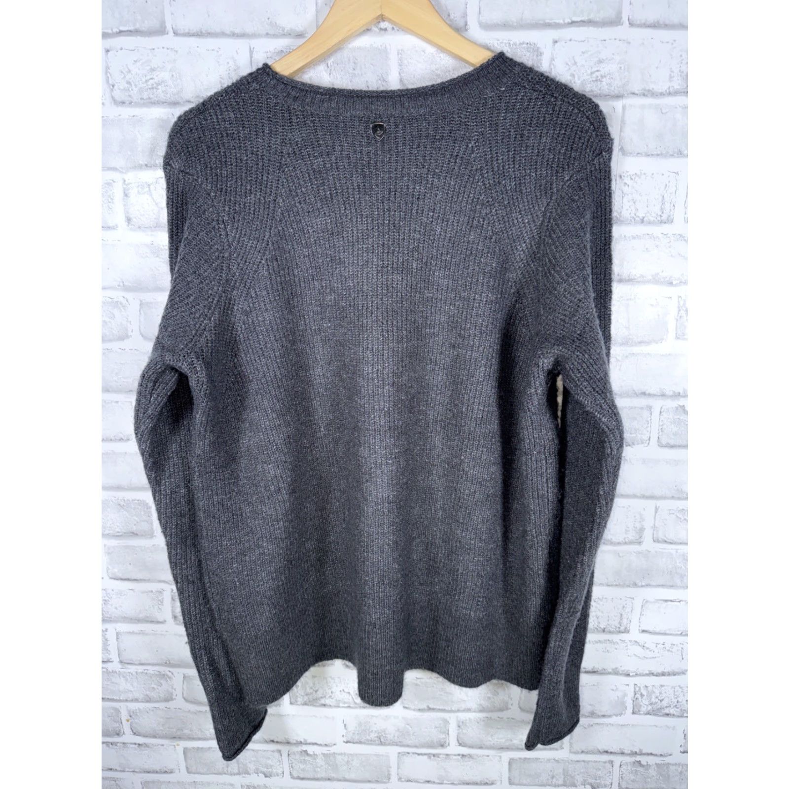 Vintage KUHL Gray Acrylic Wool Blend Sweater Womens L Pullover Mediumweight Comfort Knit Shirt? Size L / US 10 / IT 46 - 7 Thumbnail