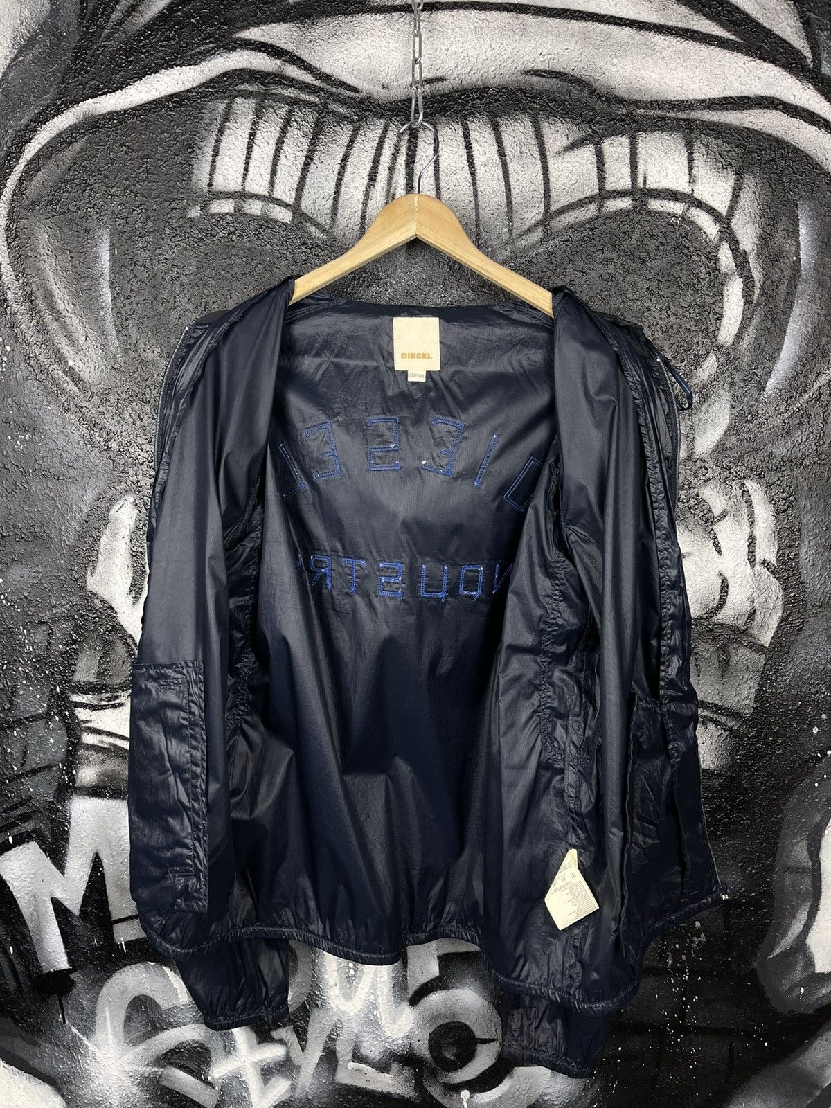 Diesel × Vintage Diesel Industry Lightweight Windbreaker Big Logo Jacket Size US L / EU 52-54 / 3 - 13 Thumbnail