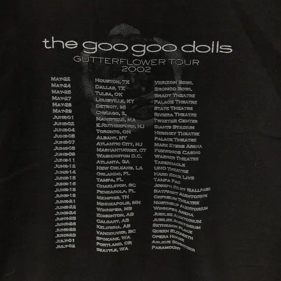 Band Tees Vtg GOO GOO DOLLS Gutterflower Tour Concert Tee Shirt Grunge Size US XL / EU 56 / 4 - 6 Thumbnail