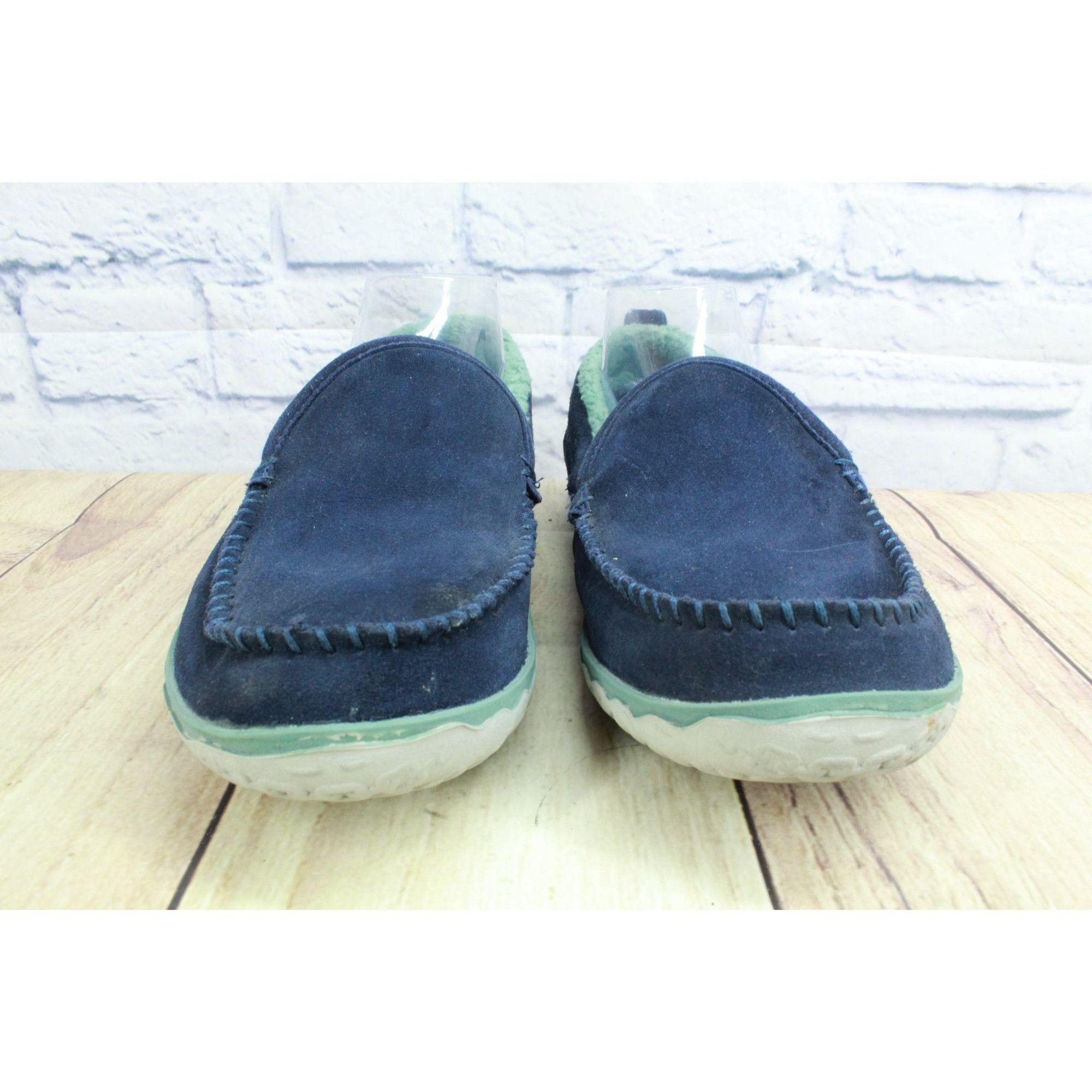 L.L. Bean LL Bean Blue Suede Fleece Lined Moccasins Size US 10 / IT 40 - 4 Thumbnail