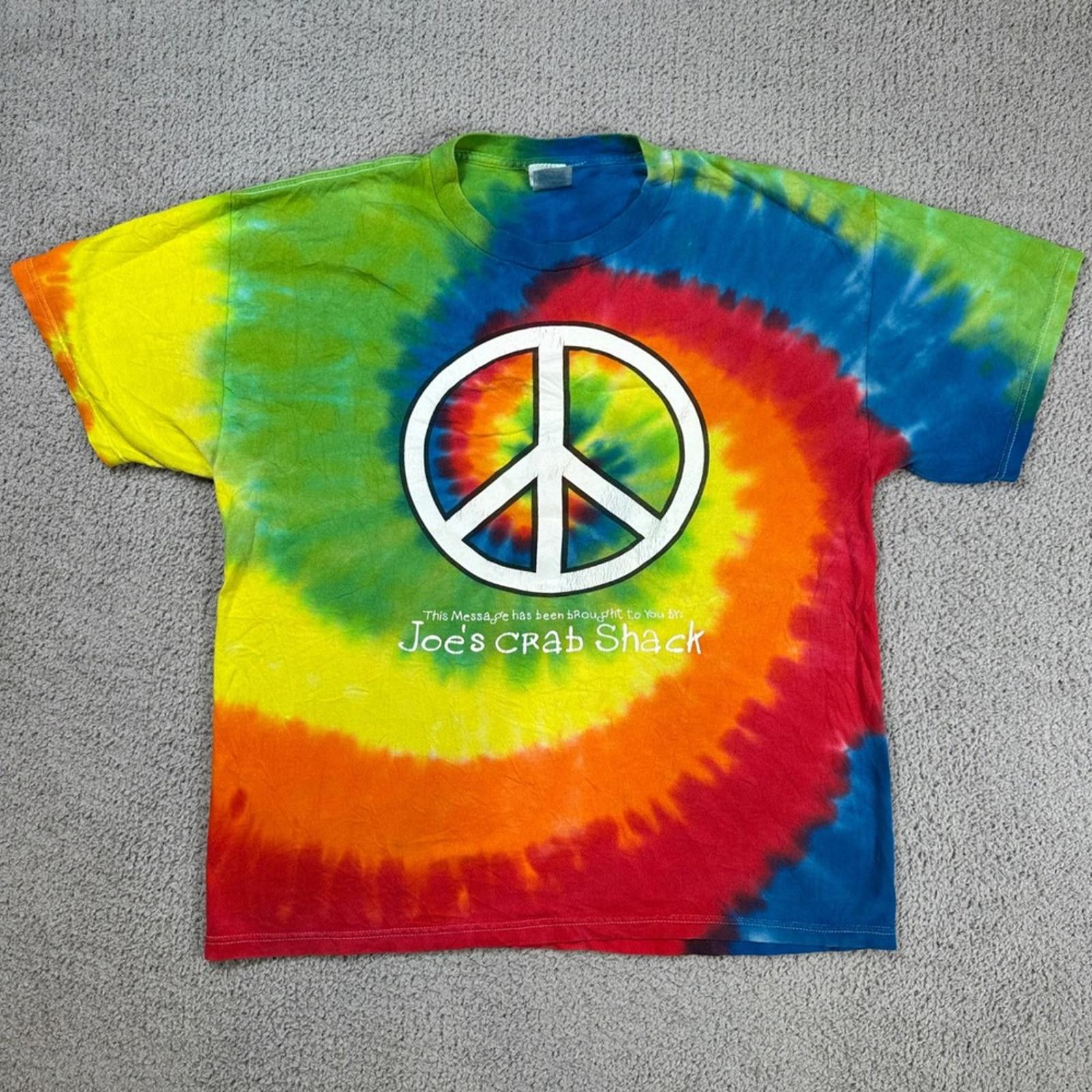 Other Joe's Crab Shack Tie Dye Peace Love & Crabs T Shirt Adult L Size US L / EU 52-54 / 3 - 1 Thumbnail