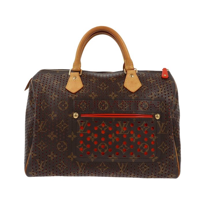 Louis Vuitton Louis Vuitton Limited Edition Orange Monogram Perforated