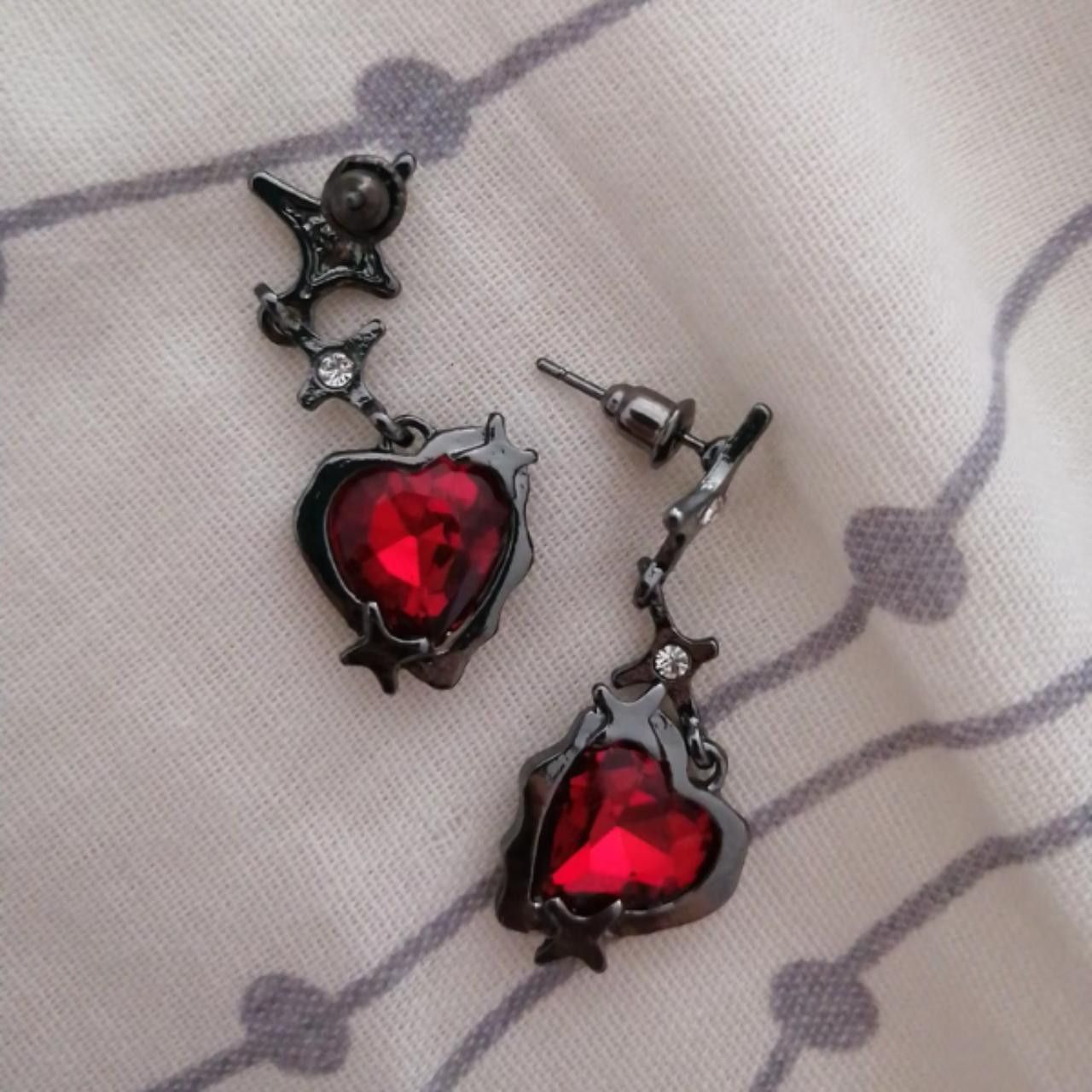 Other Goth Heart Cross Star Pendant Earrings Size ONE SIZE - 3 Thumbnail