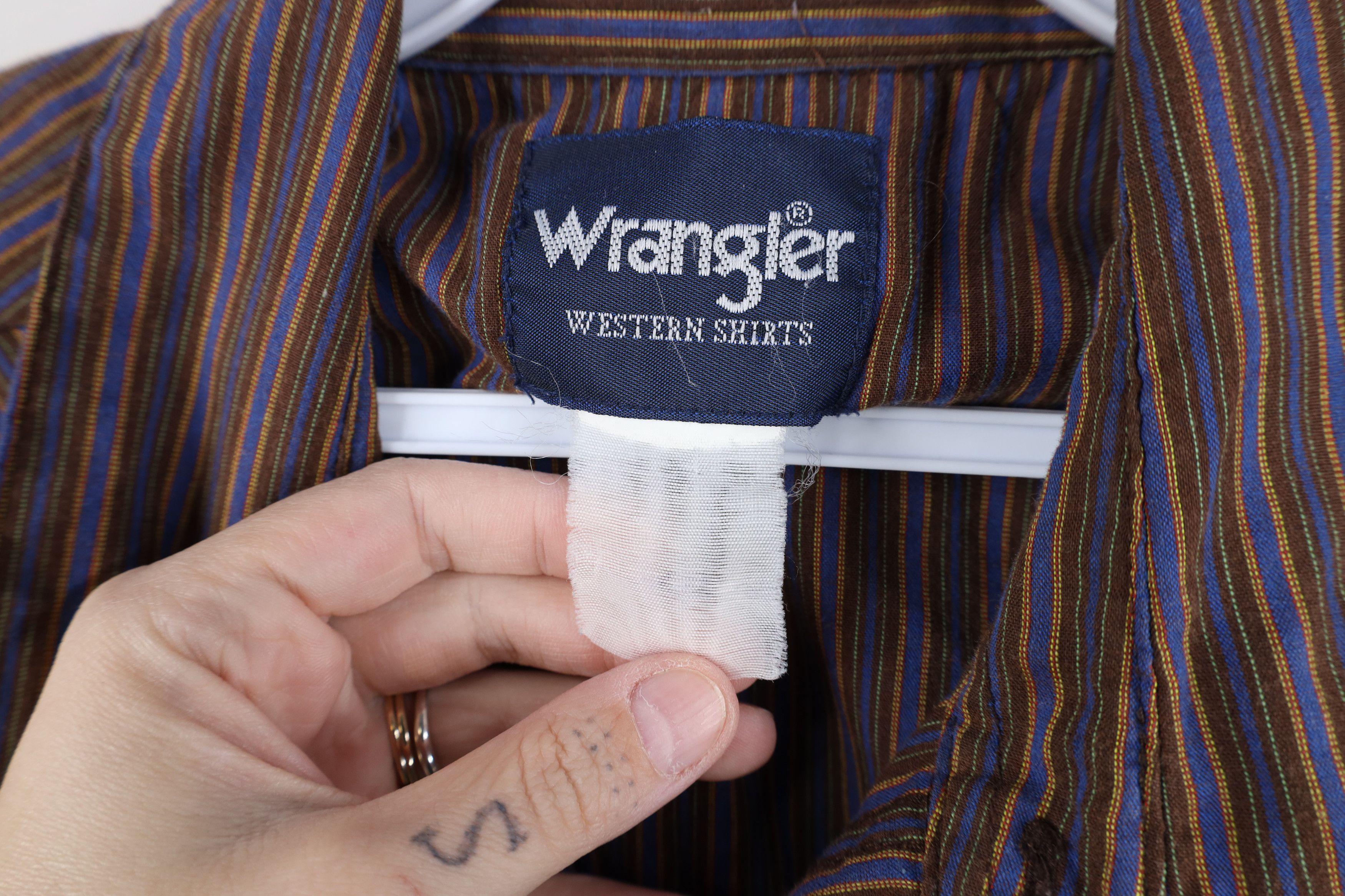 Wrangler Vintage 90s Wrangler Western Striped Cowboy Button Shirt Size US XXL / EU 58 / 5 - 5 Thumbnail