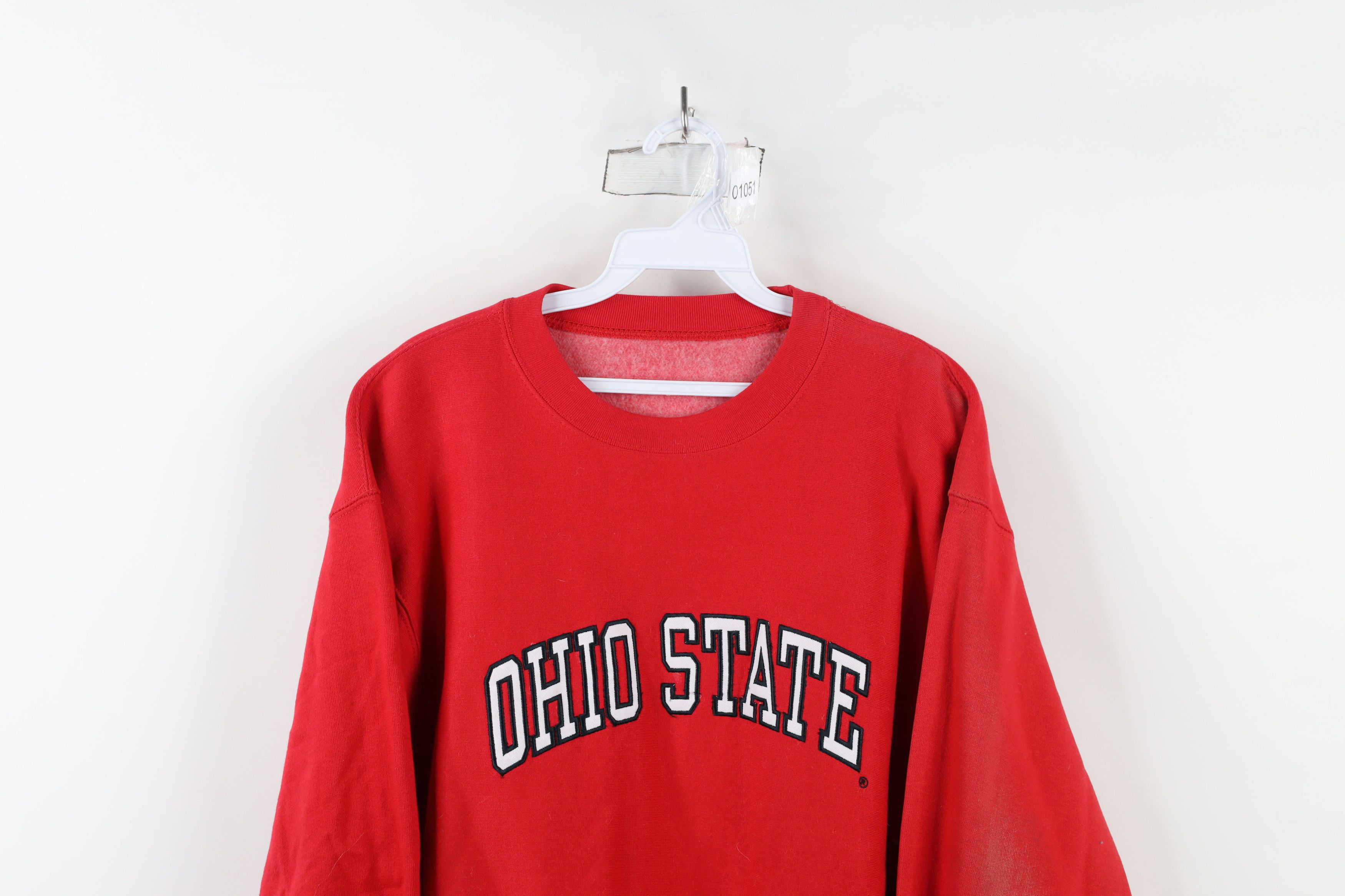Vintage Vintage 90s Heavy Ohio State University Sweatshirt Red Size US S / EU 44-46 / 1 - 2 Thumbnail