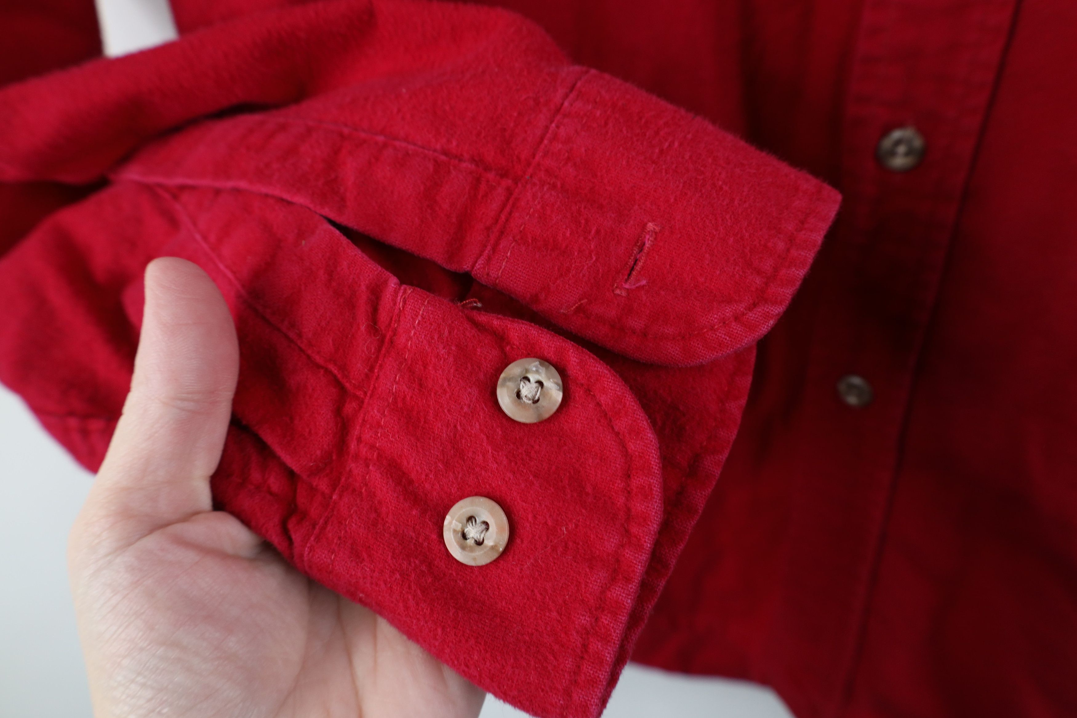 Vintage Vintage 90s Streetwear Cloth Collared Button Shirt Red USA Size US XL / EU 56 / 4 - 7 Thumbnail