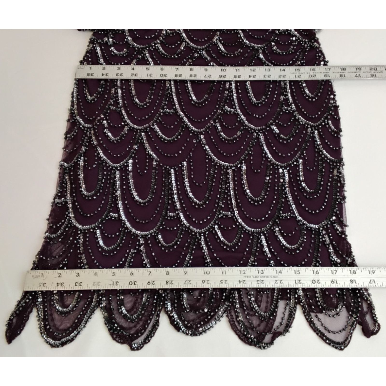 Other Pisarro Nights Carbon Beaded Dress Women's 10 Purple NWT Size L / US 10 / IT 46 - 15 Thumbnail