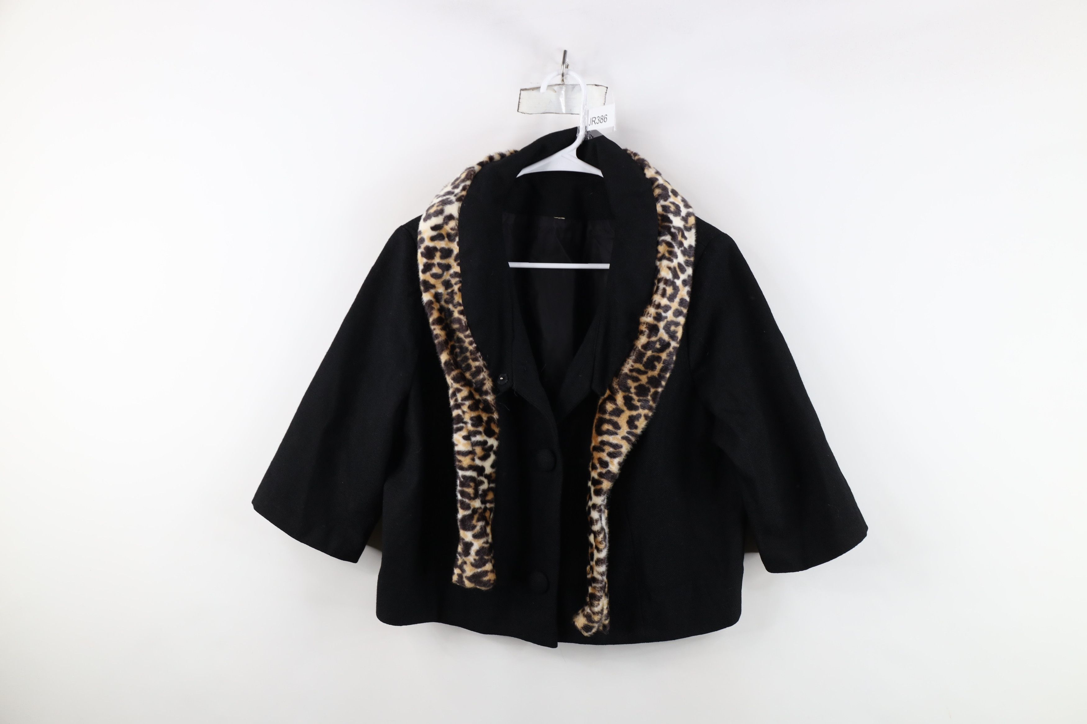Vintage Vintage 50s Rockabilly Cheetah Trim Blazer Jacket USA Size XL / US 12-14 / IT 48-50 - 1 Thumbnail