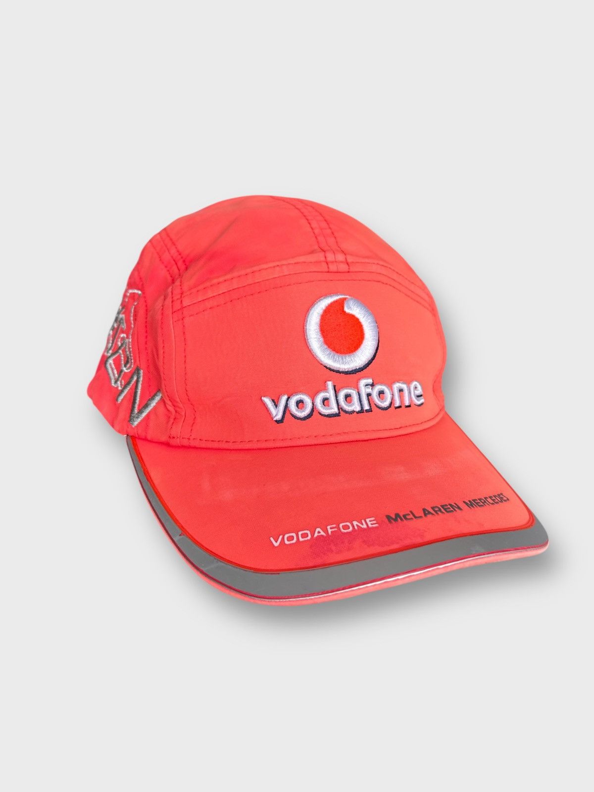 Malcolm McLaren Vintage Vodafone McLaren Mercedes Jenson Racing Nylon Cap Size ONE SIZE - 2 Thumbnail