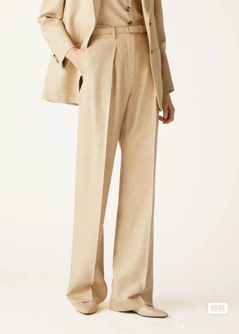 Loro Piana LORO PIANA Mulberry silk wide leg pants Size 25" / US 0 / IT 36 - 1 Thumbnail