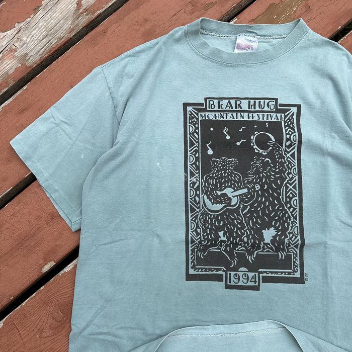 Vintage Vintage 90s Bear Hug Mountain Festival Dancing Bear Shirt Grailed