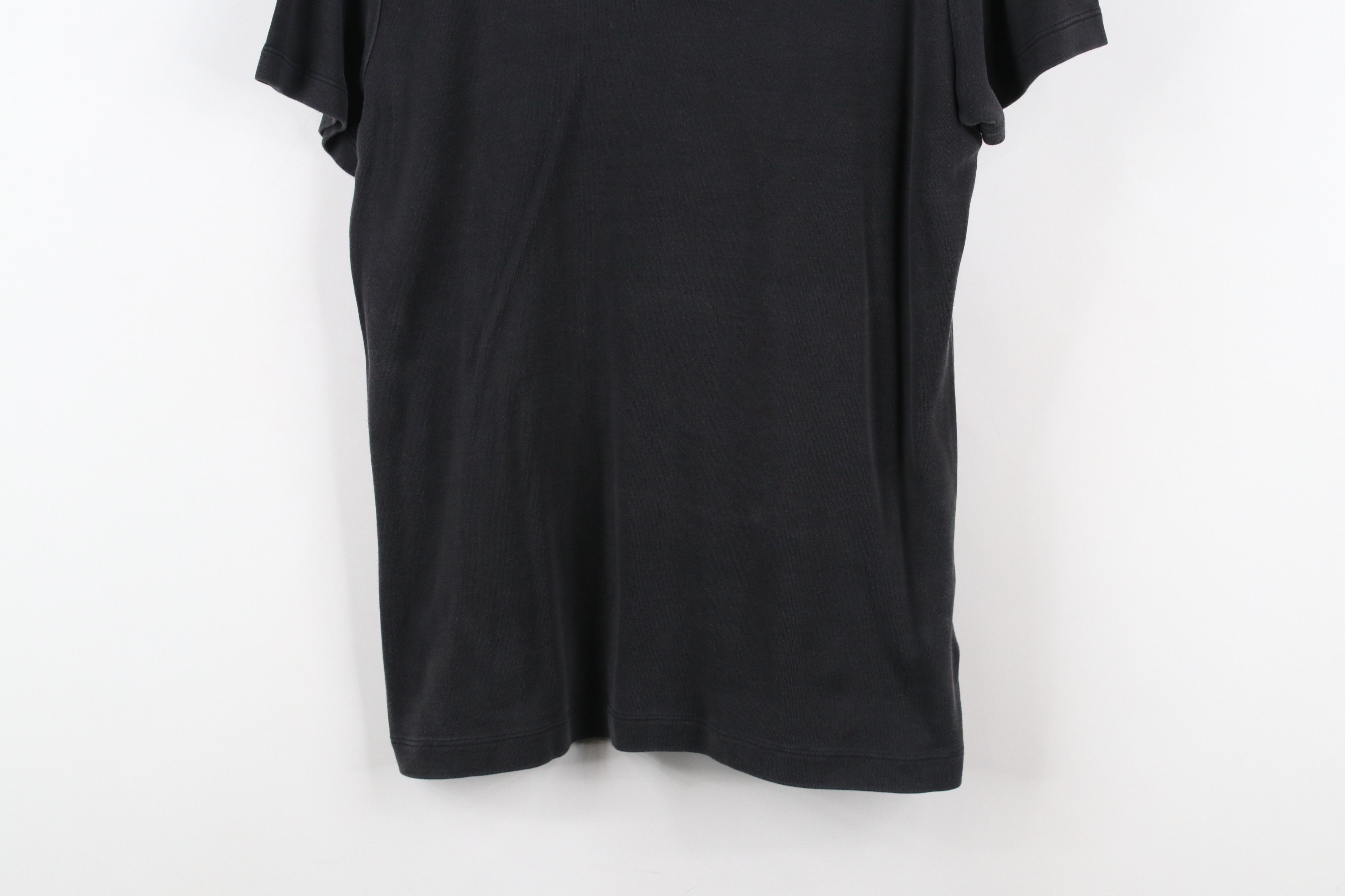 Vintage Vintage 90s Streetwear Blank Silk Short Sleeve T-Shirt Black Size L / US 10 / IT 46 - 3 Thumbnail