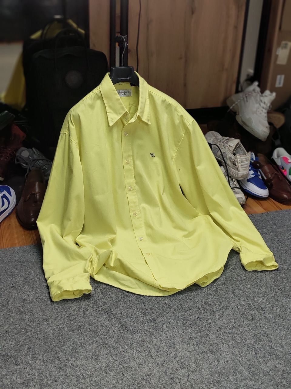 Yves Saint Laurent Rare Vintage Yves saint laurent Logo neon Buttons Shirt Size US XL / EU 56 / 4 - 19 Thumbnail
