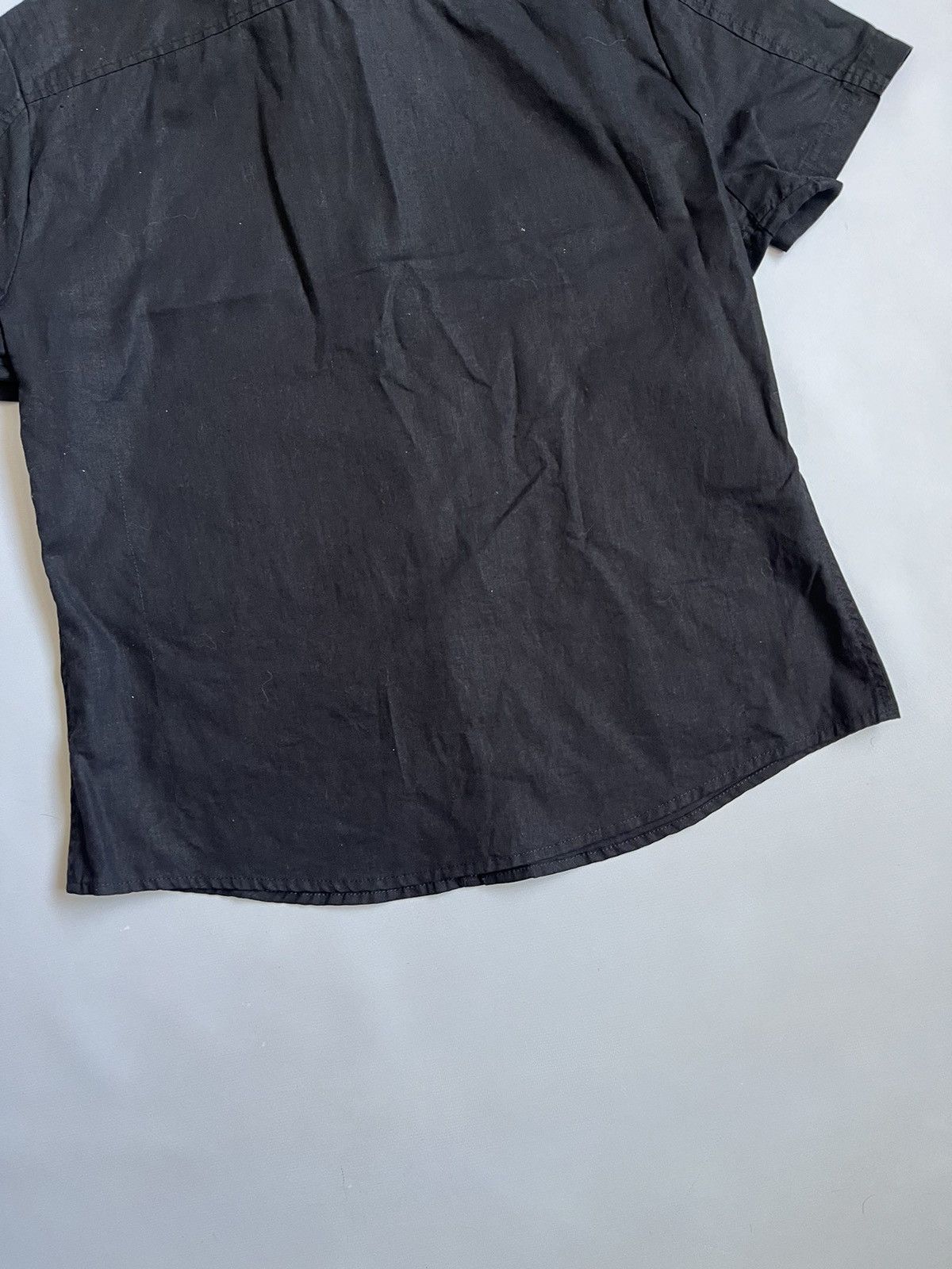 Versace Jeans Couture Versace Jeans Couture Women Black Linen Button Up Shirt Size L / US 10 / IT 46 - 18 Thumbnail