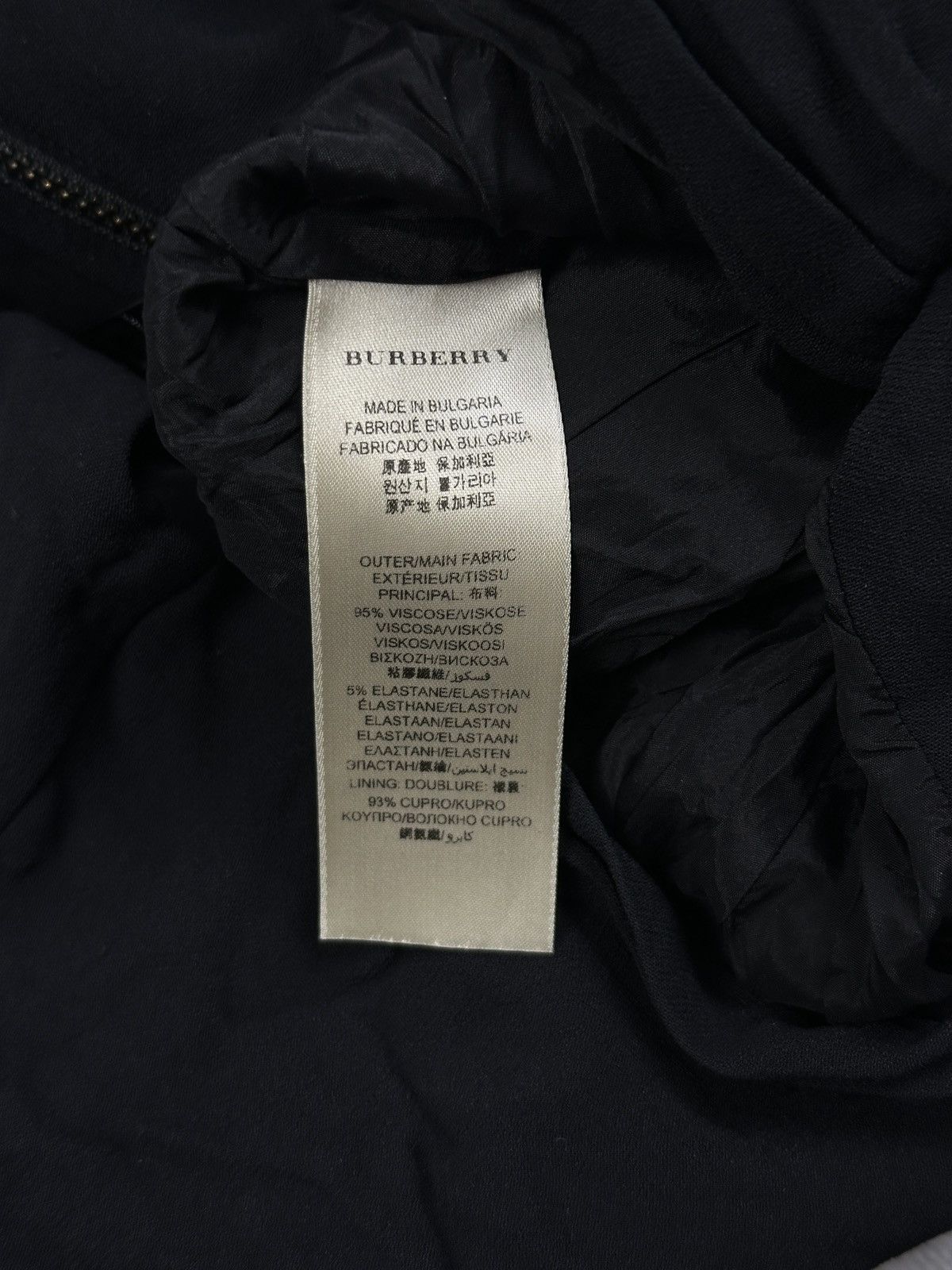 Burberry Burberry London Black Draped Viscose Luxury Midi Dress 00s Size S / US 4 / IT 40 - 12 Thumbnail