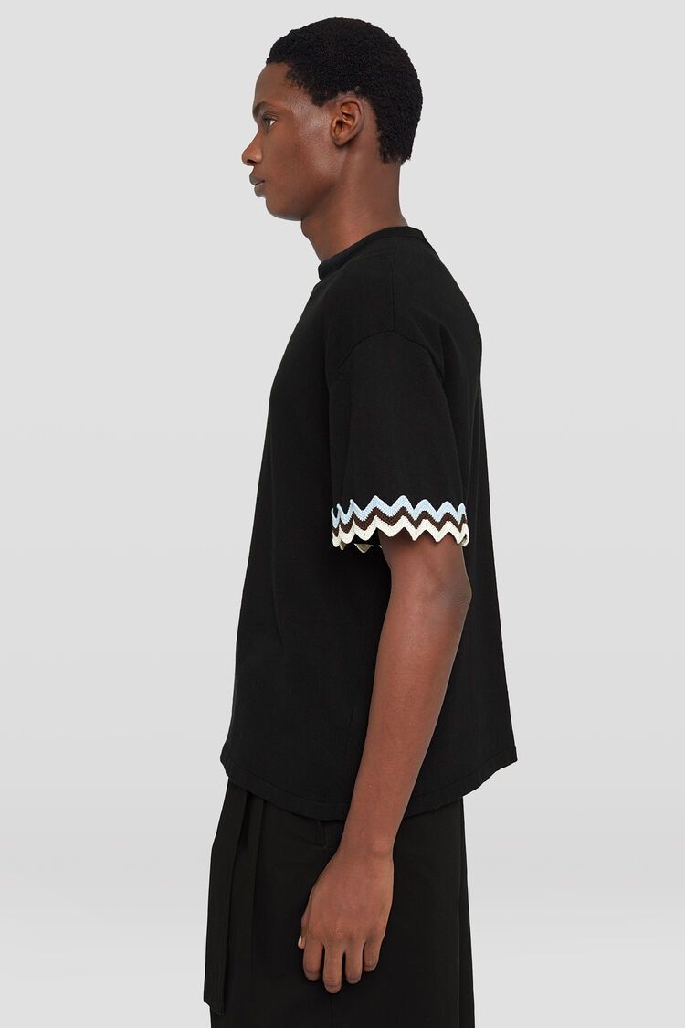 Jil Sander o1w1db10825 Crew-Neck T-Shirt in Black Size US L / EU 52-54 / 3 - 6 Thumbnail