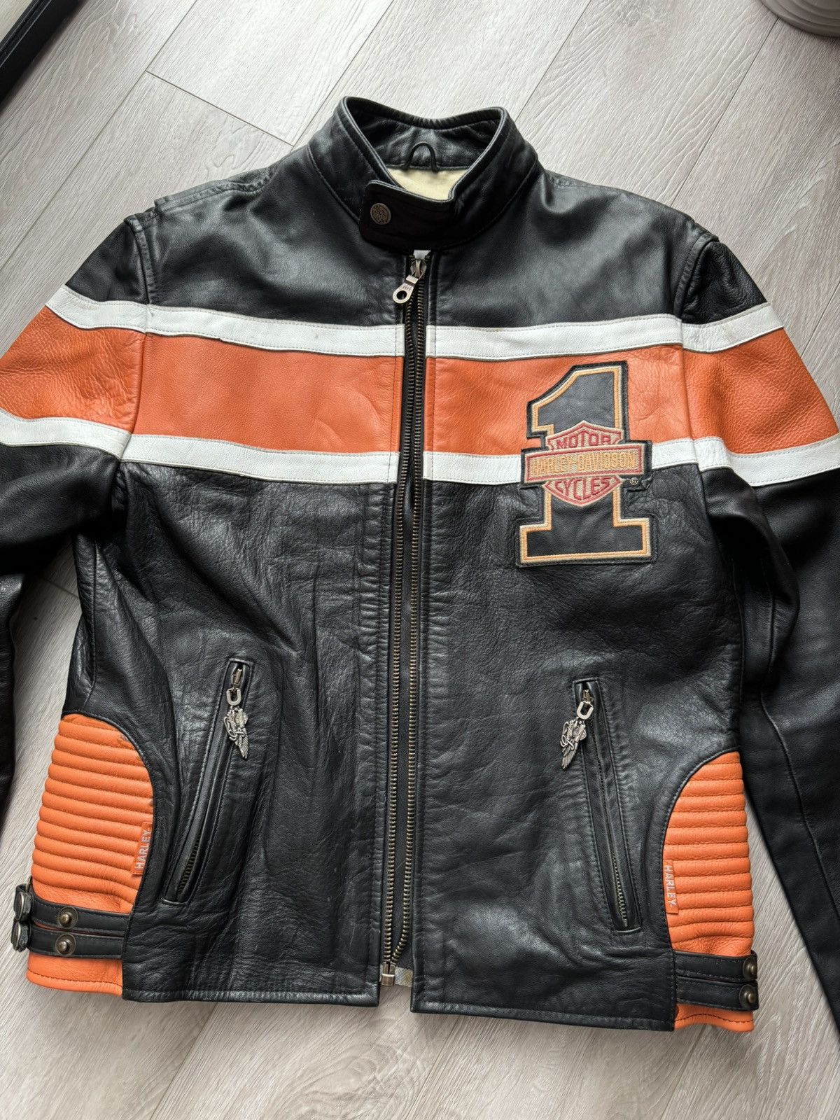 Vintage 90's Harley Davidson Leather Biker Jacket