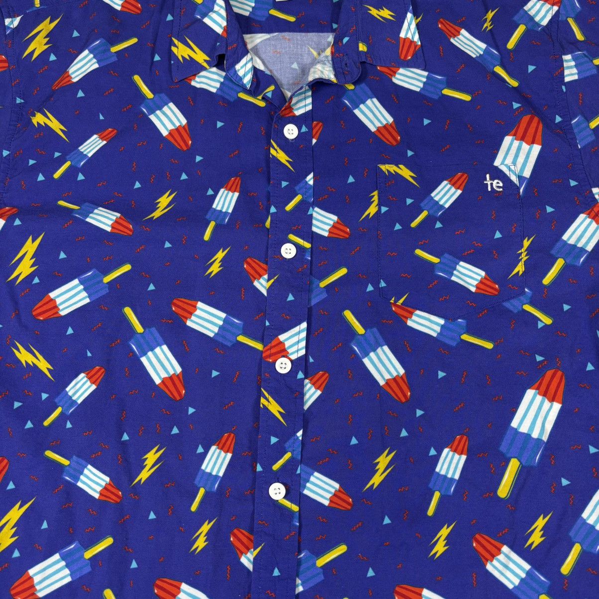 Tipsy Elves Tipsy Elves Popsicle Shirt Men Size XL Blue Short Sleeve Size US XL / EU 56 / 4 - 10 Thumbnail