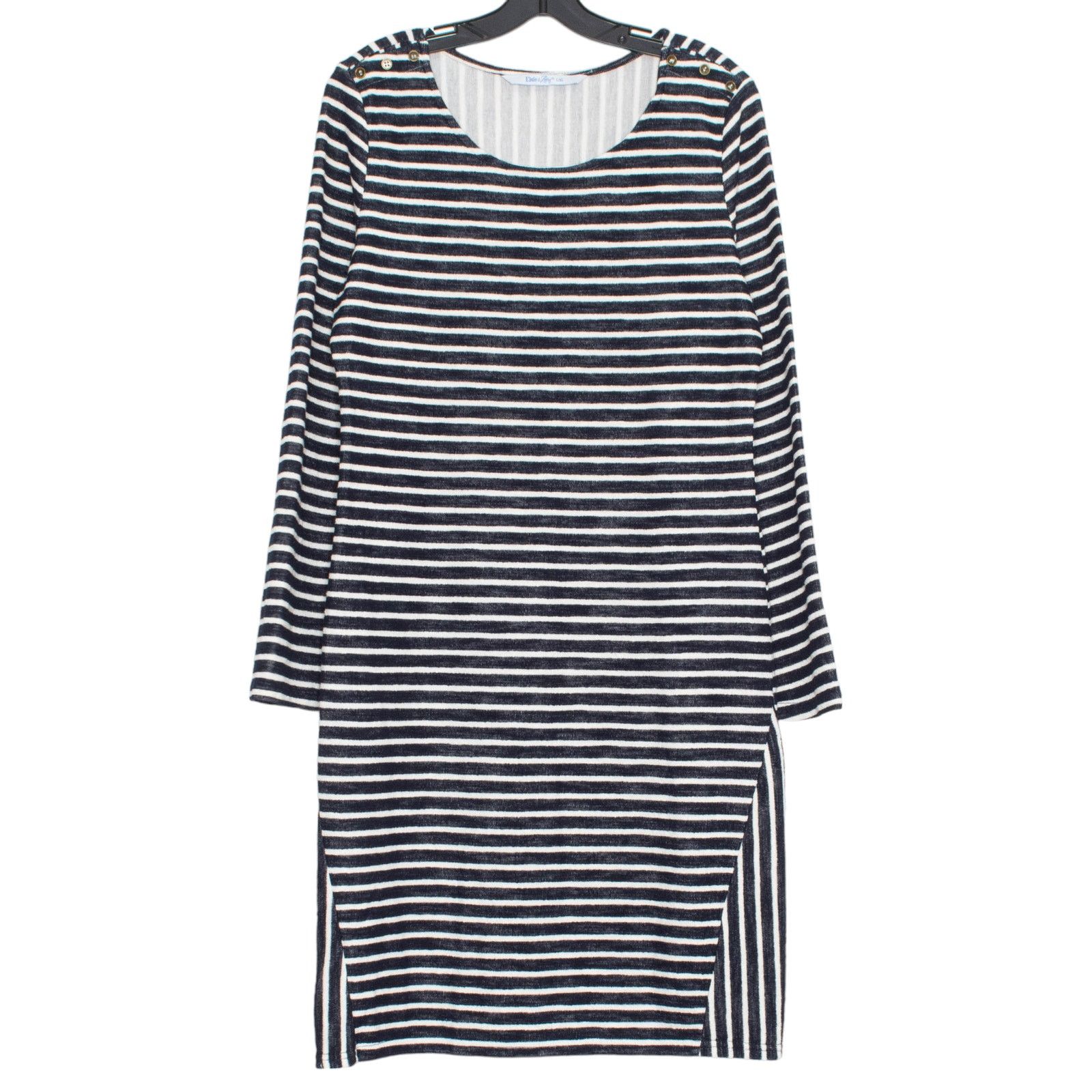 Other Elsie & Zoey Terry Cloth Dress Striped Navy L/XL Coastal Size L / US 10 / IT 46 - 1 Thumbnail